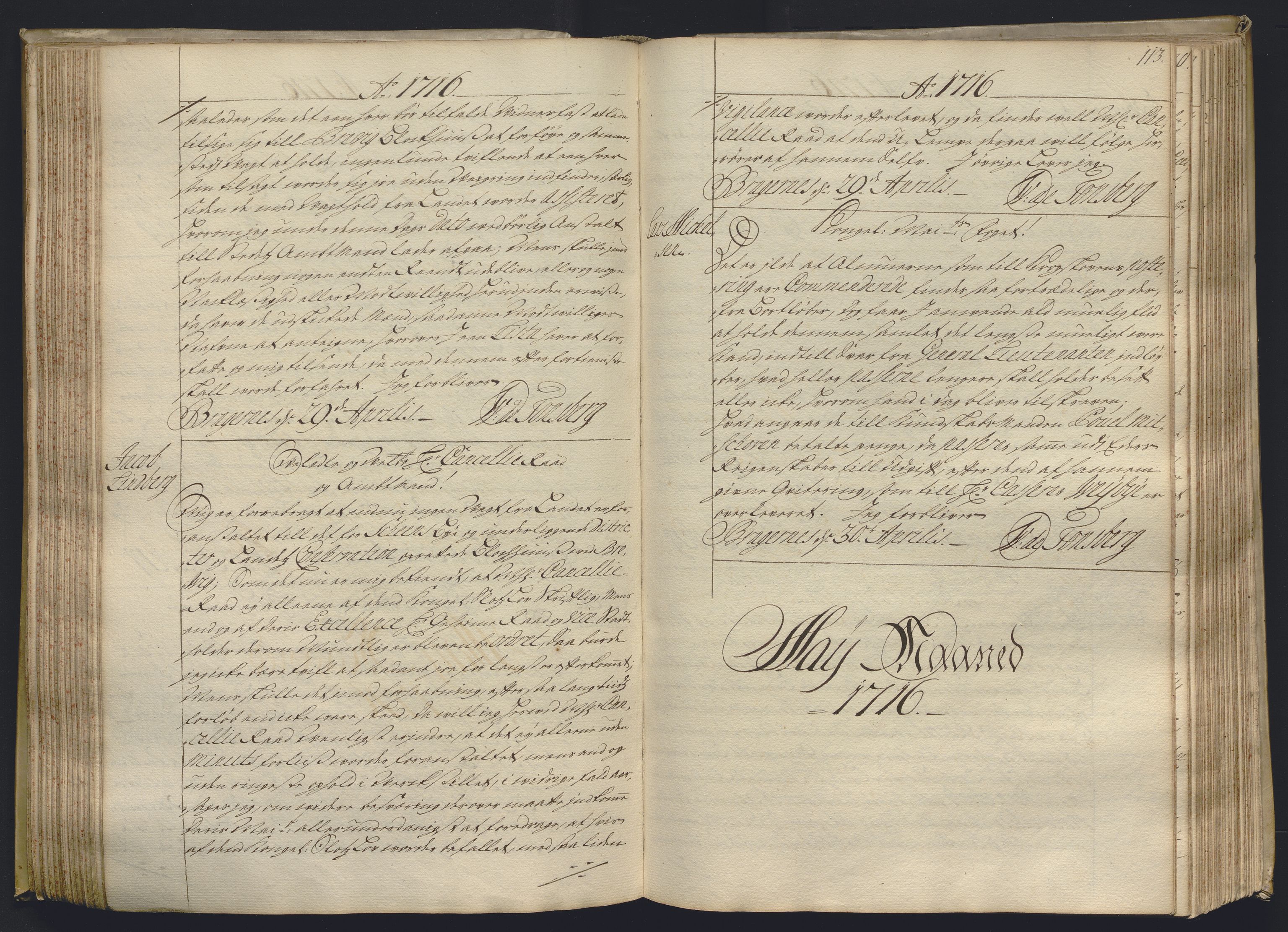 Kristiania stiftamt, AV/SAO-A-10386/B/Ba/L0004: Kopibok, 1715-1717, p. 112b-113a