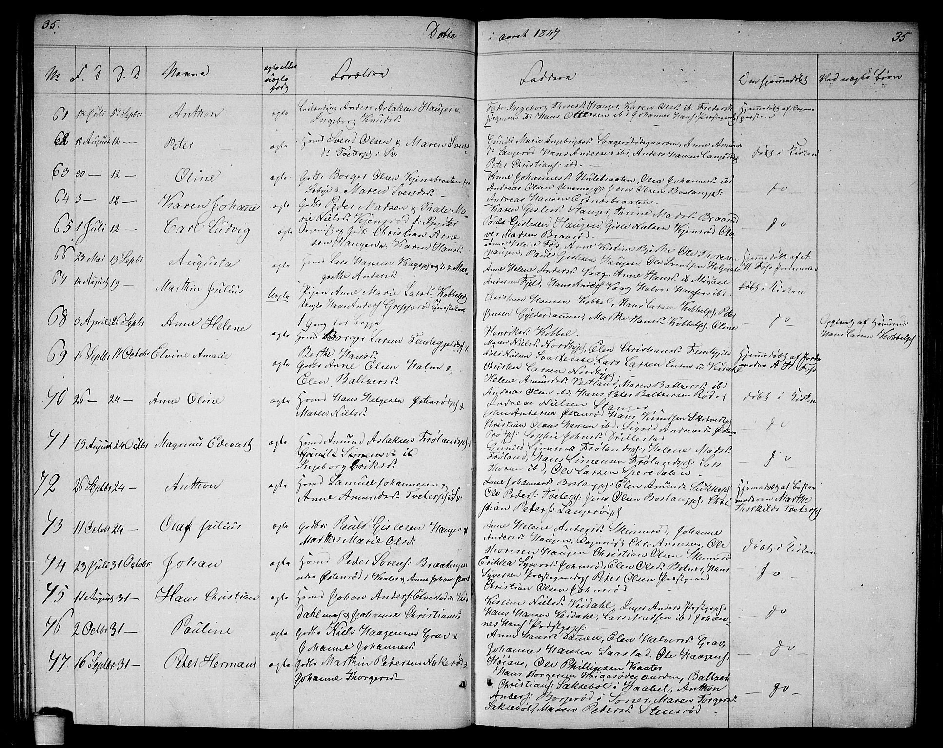 Våler prestekontor Kirkebøker, SAO/A-11083/G/Ga/L0002: Parish register (copy) no. I 2, 1839-1860, p. 35
