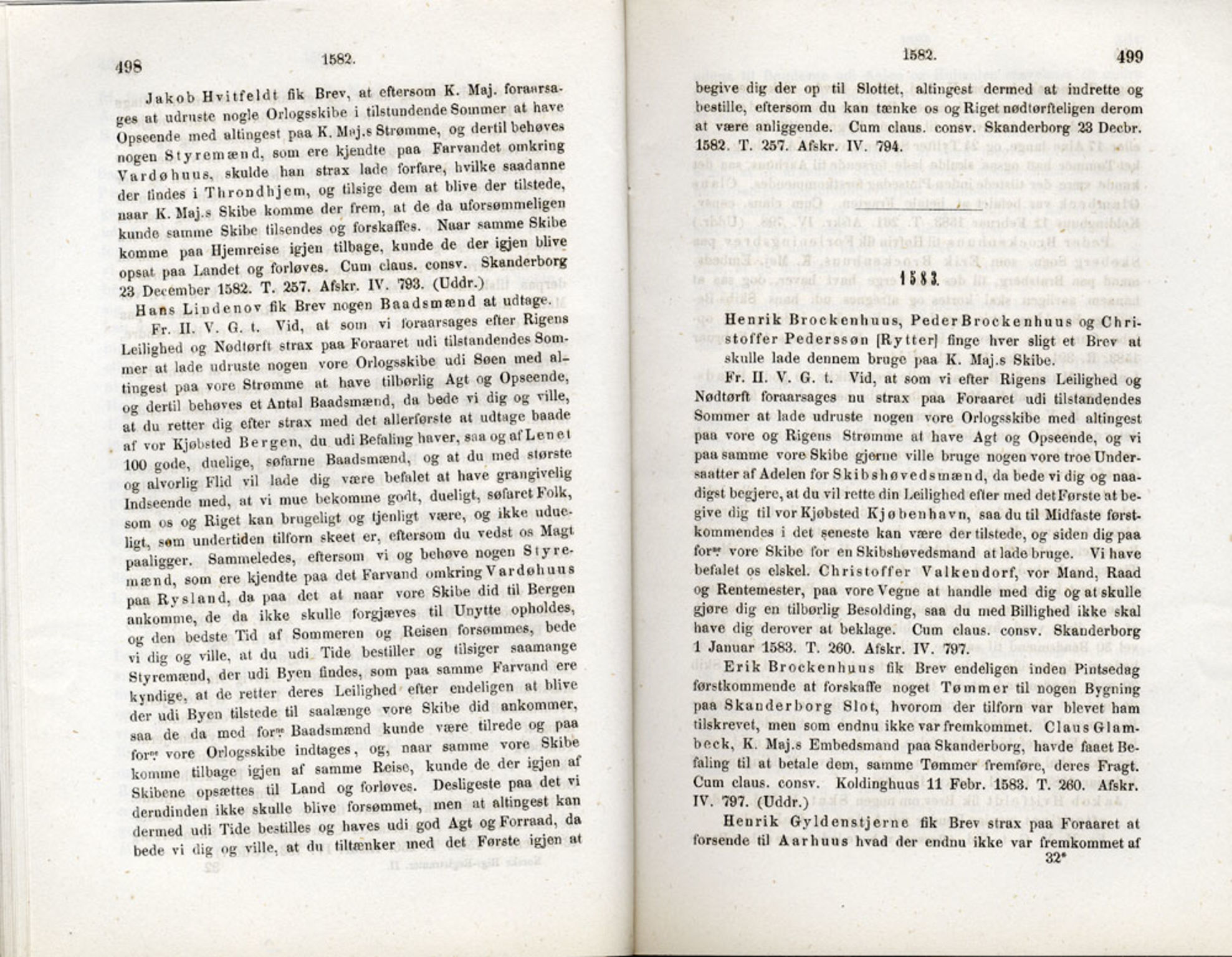 Publikasjoner utgitt av Det Norske Historiske Kildeskriftfond, PUBL/-/-/-: Norske Rigs-Registranter, bind 2, 1572-1588, p. 498-499