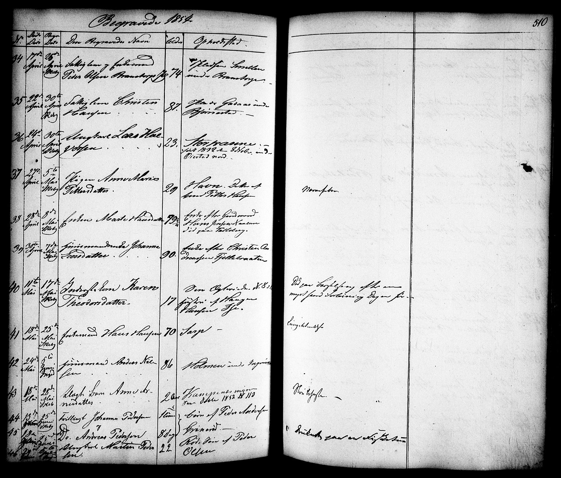 Skjeberg prestekontor Kirkebøker, AV/SAO-A-10923/F/Fa/L0006: Parish register (official) no. I 6, 1846-1858, p. 510