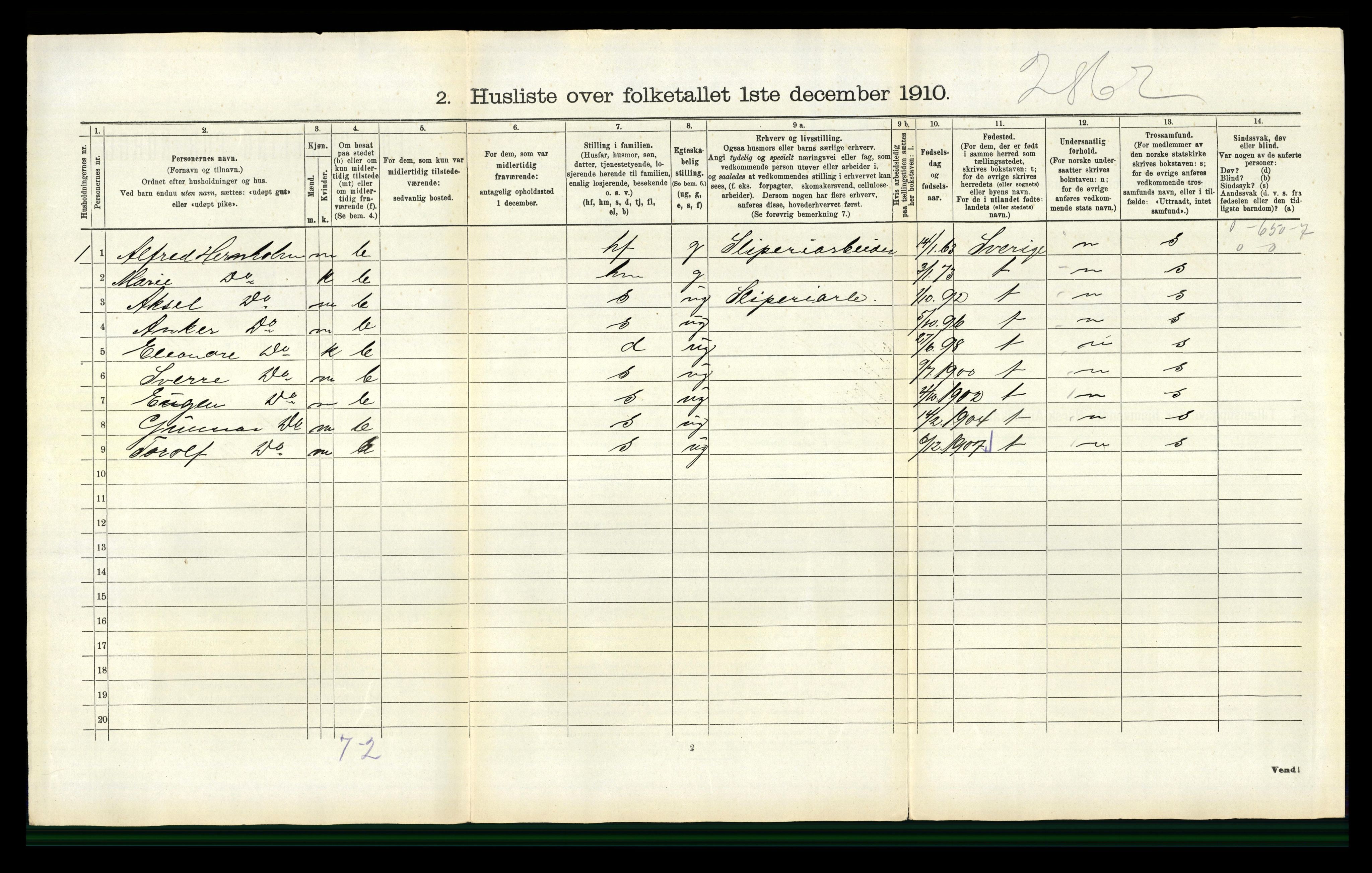 RA, 1910 census for Holla, 1910, p. 928