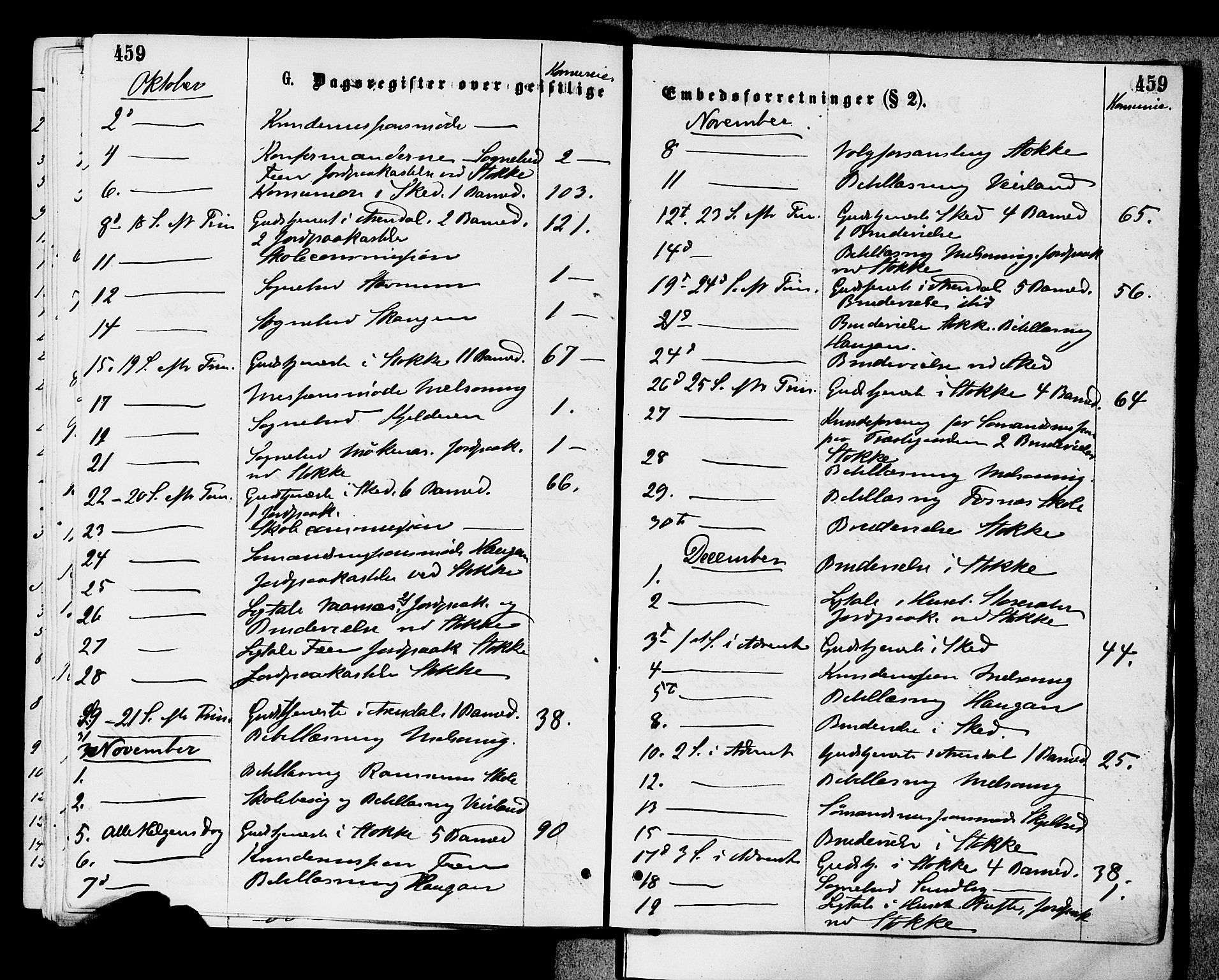 Stokke kirkebøker, AV/SAKO-A-320/F/Fa/L0009: Parish register (official) no. I 9, 1872-1883, p. 459