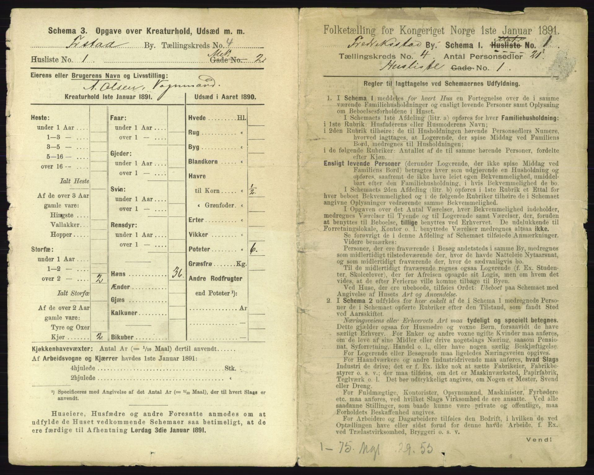 RA, 1891 census for 0103 Fredrikstad, 1891, p. 786