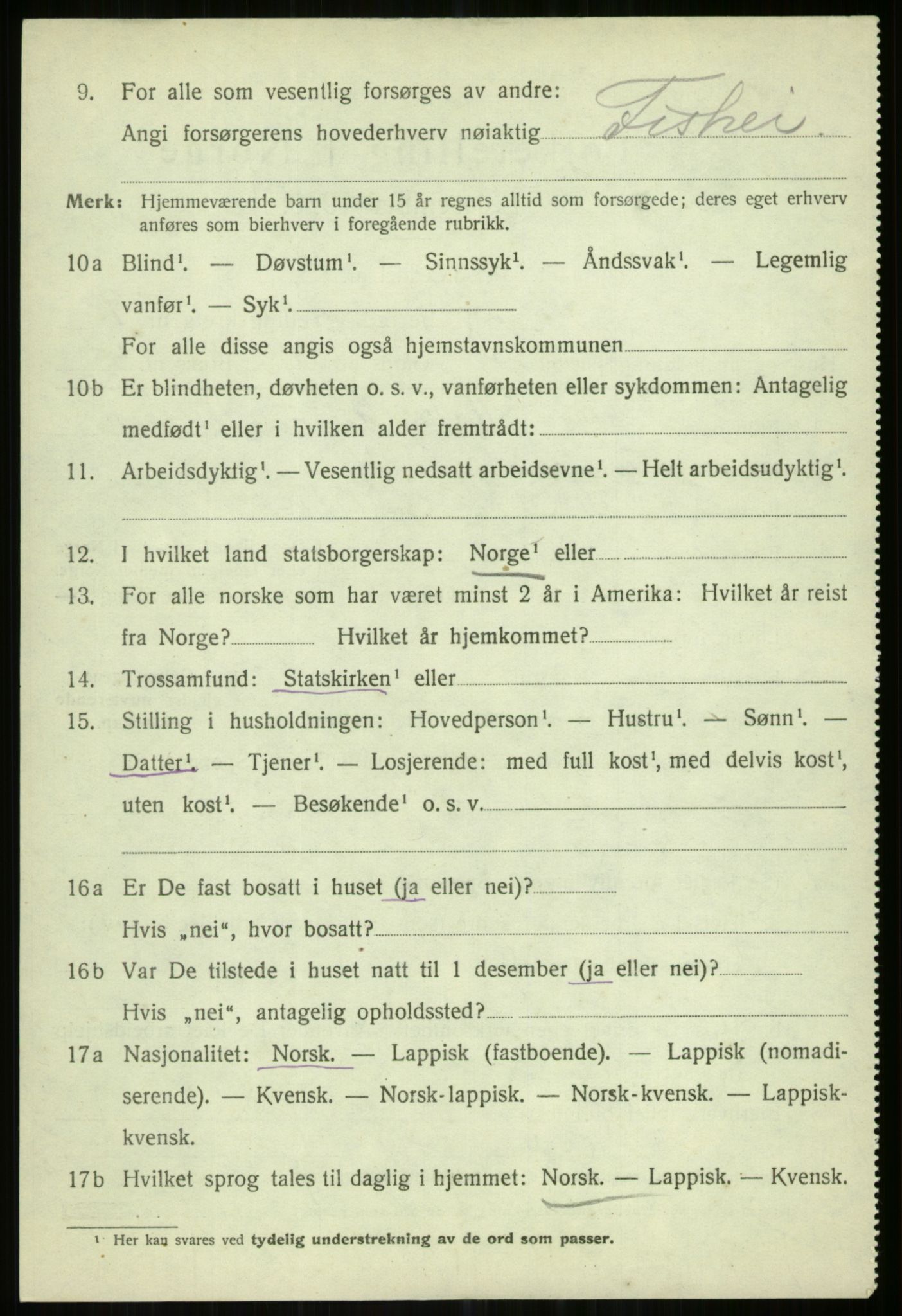 SATØ, 1920 census for Helgøy, 1920, p. 3520