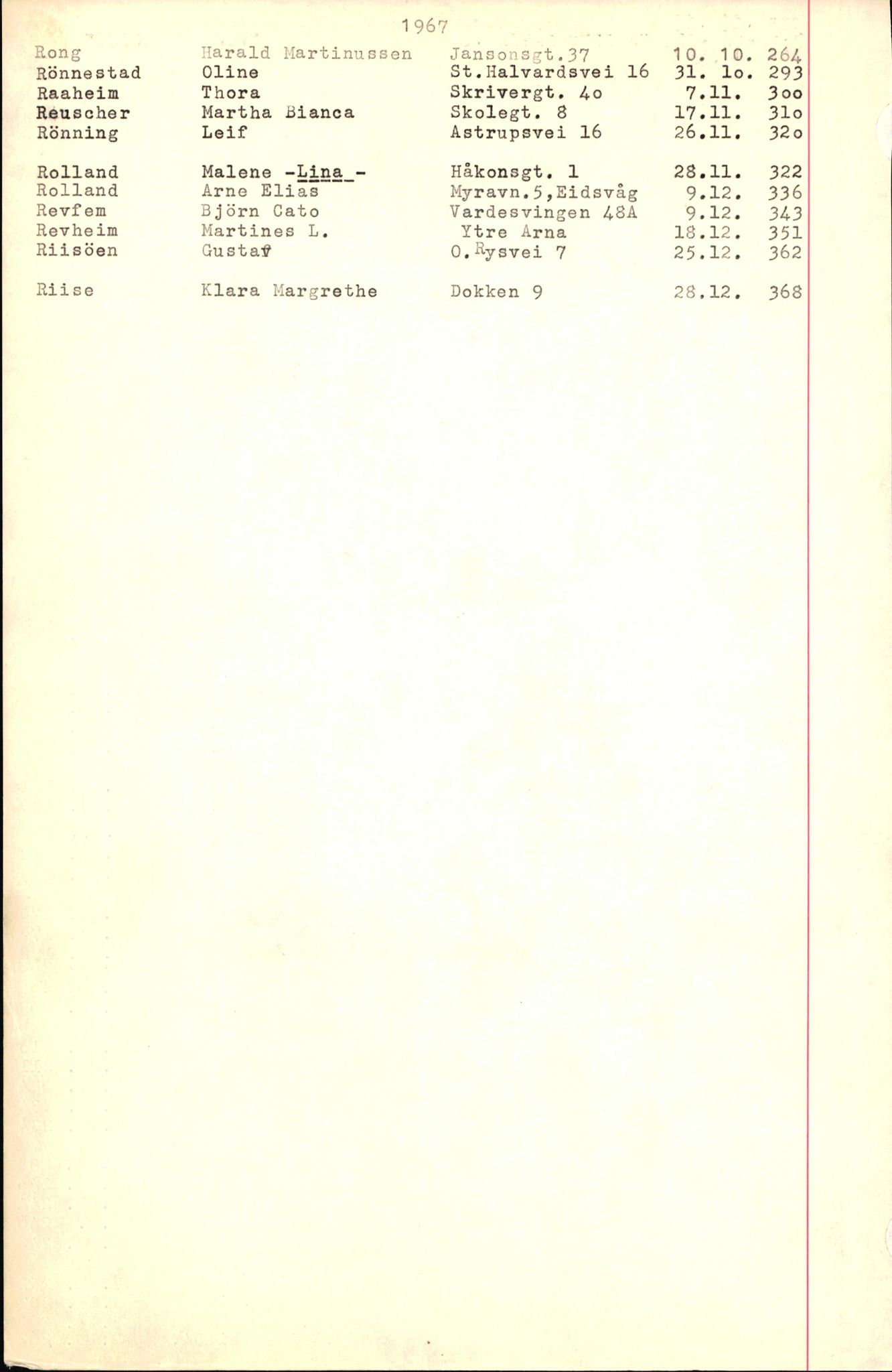 Byfogd og Byskriver i Bergen, SAB/A-3401/06/06Nb/L0008: Register til dødsfalljournaler, 1966-1969, p. 139