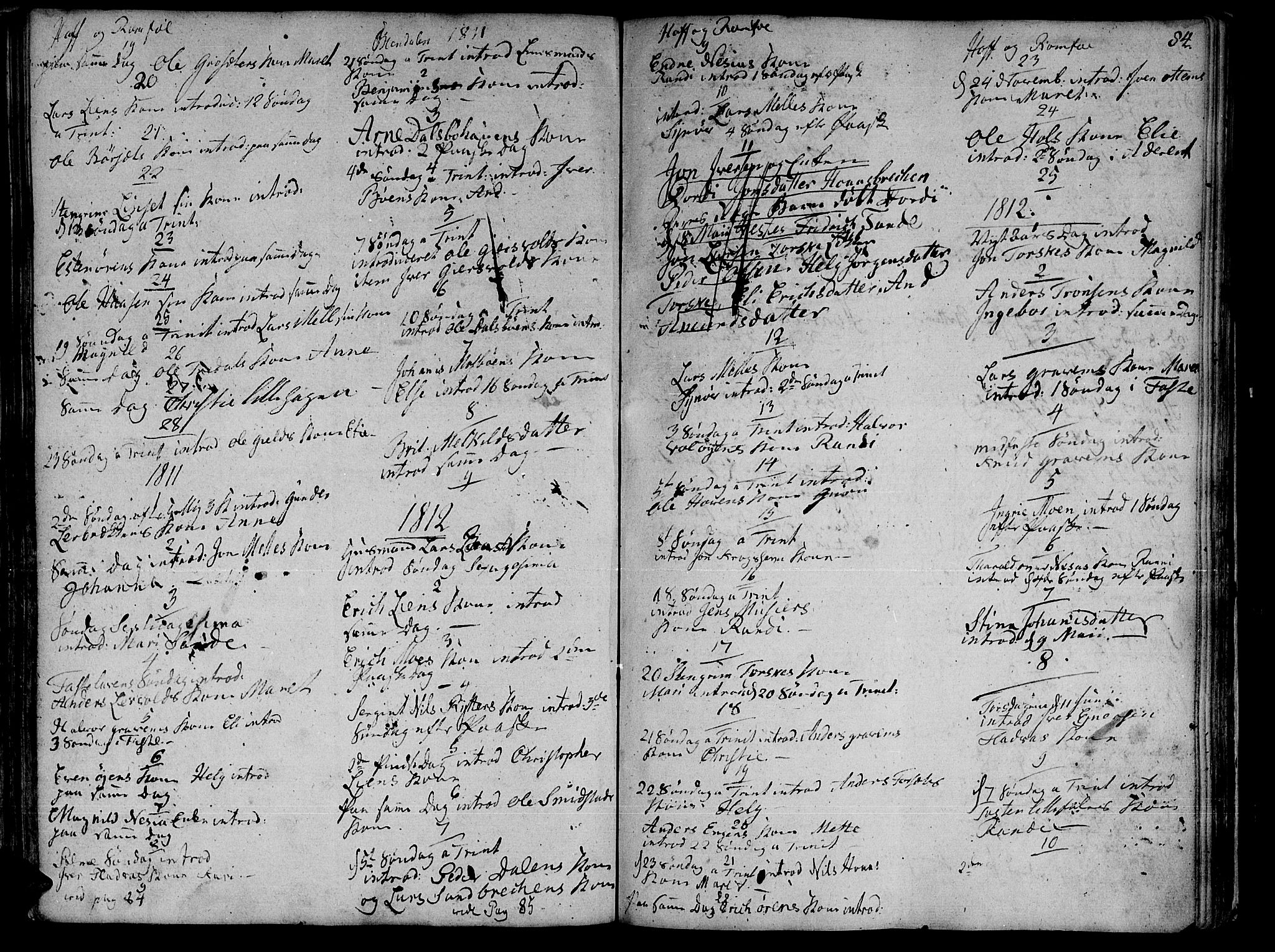 Ministerialprotokoller, klokkerbøker og fødselsregistre - Møre og Romsdal, SAT/A-1454/590/L1008: Parish register (official) no. 590A02, 1794-1820, p. 84