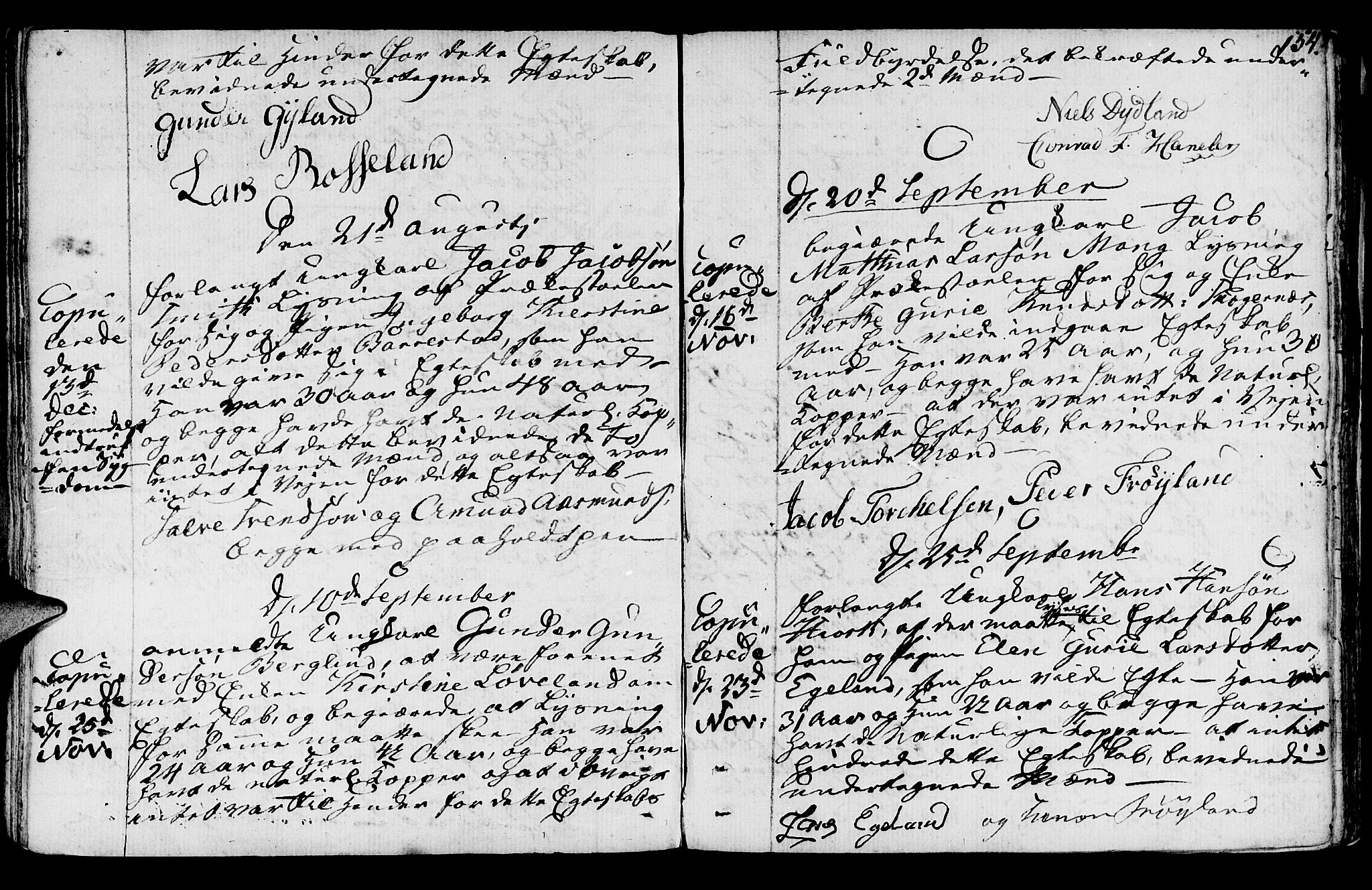 Sokndal sokneprestkontor, AV/SAST-A-101808: Parish register (official) no. A 5, 1806-1826, p. 154