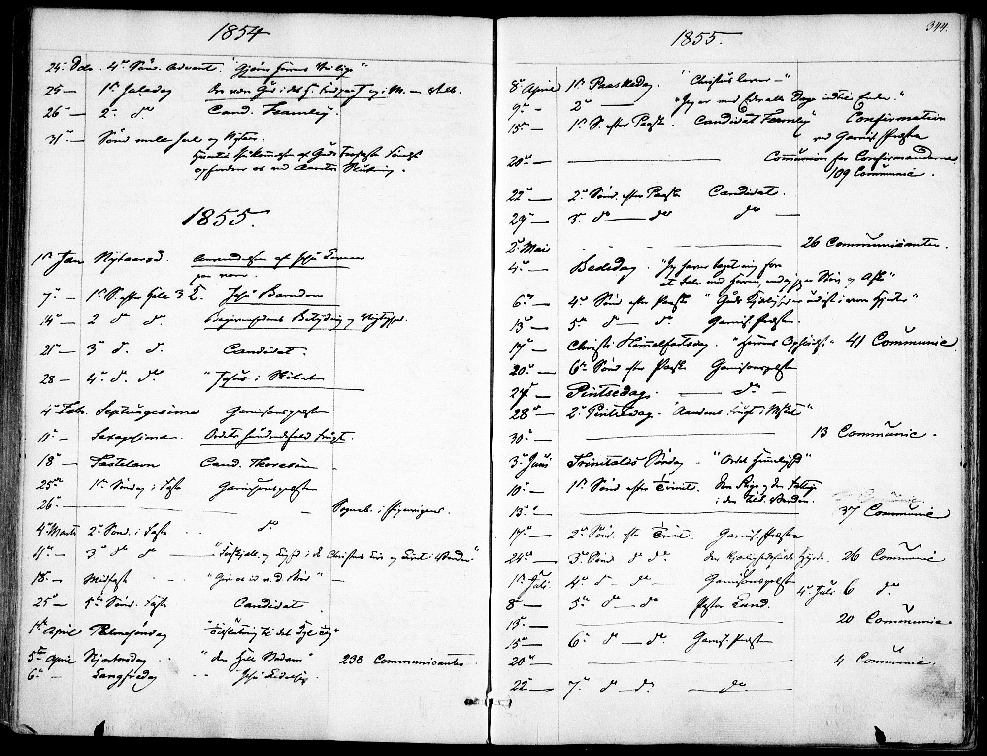 Garnisonsmenigheten Kirkebøker, SAO/A-10846/F/Fa/L0009: Parish register (official) no. 9, 1842-1859, p. 344
