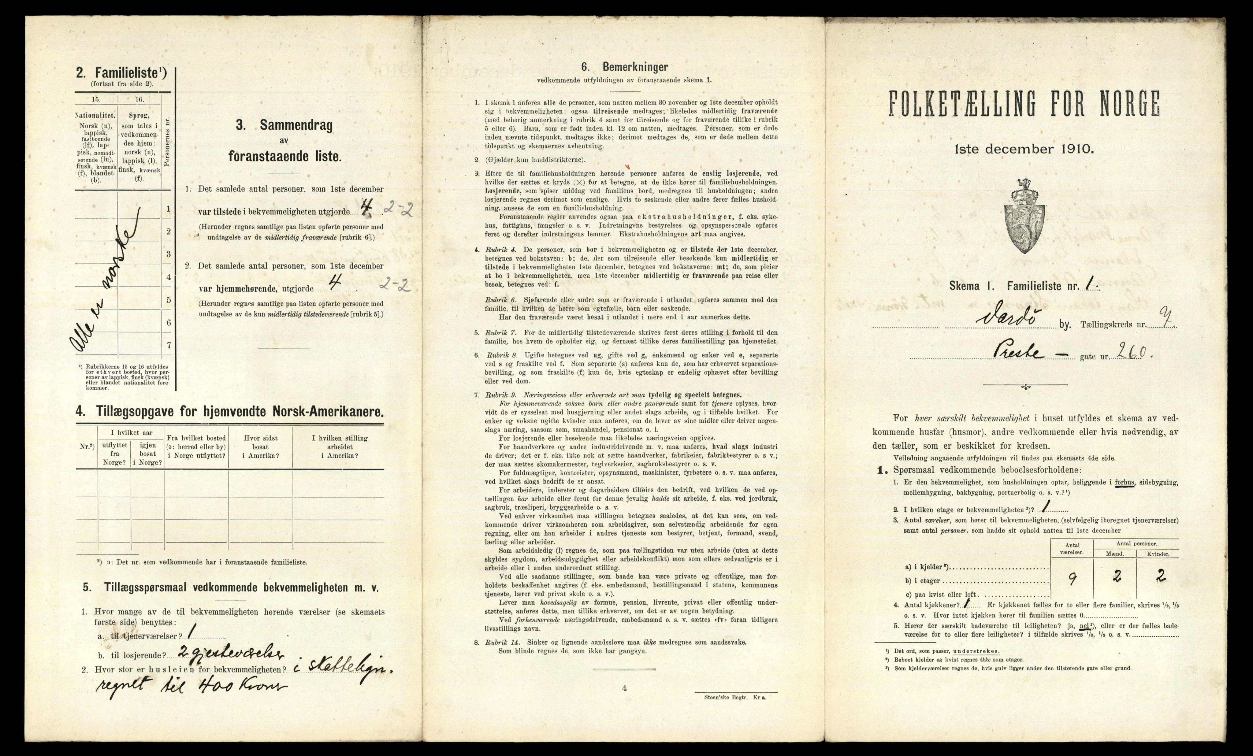 RA, 1910 census for Vardø, 1910, p. 1004