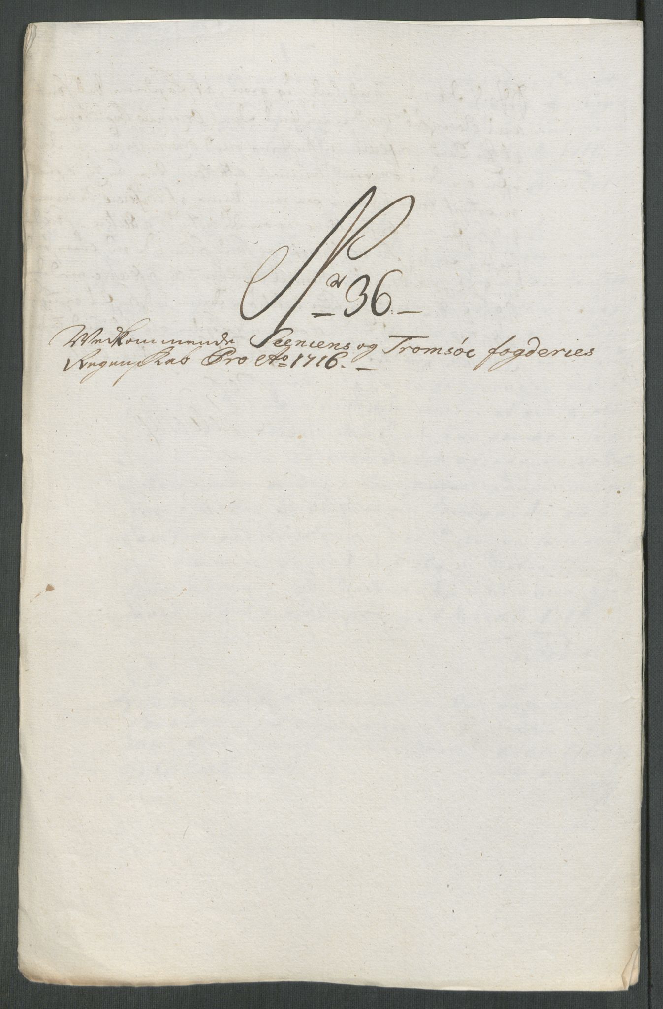 Rentekammeret inntil 1814, Reviderte regnskaper, Fogderegnskap, AV/RA-EA-4092/R68/L4762: Fogderegnskap Senja og Troms, 1716, p. 241