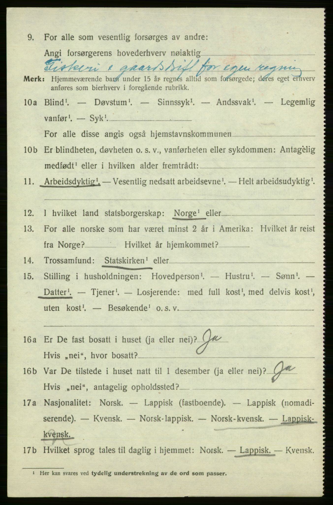 SATØ, 1920 census for , 1920, p. 2021