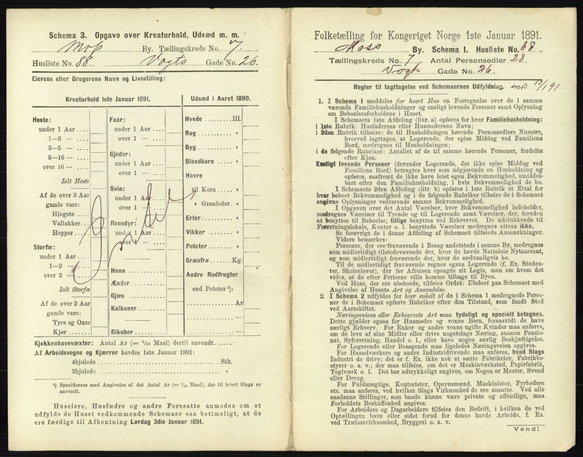 RA, 1891 census for 0104 Moss, 1891, p. 568