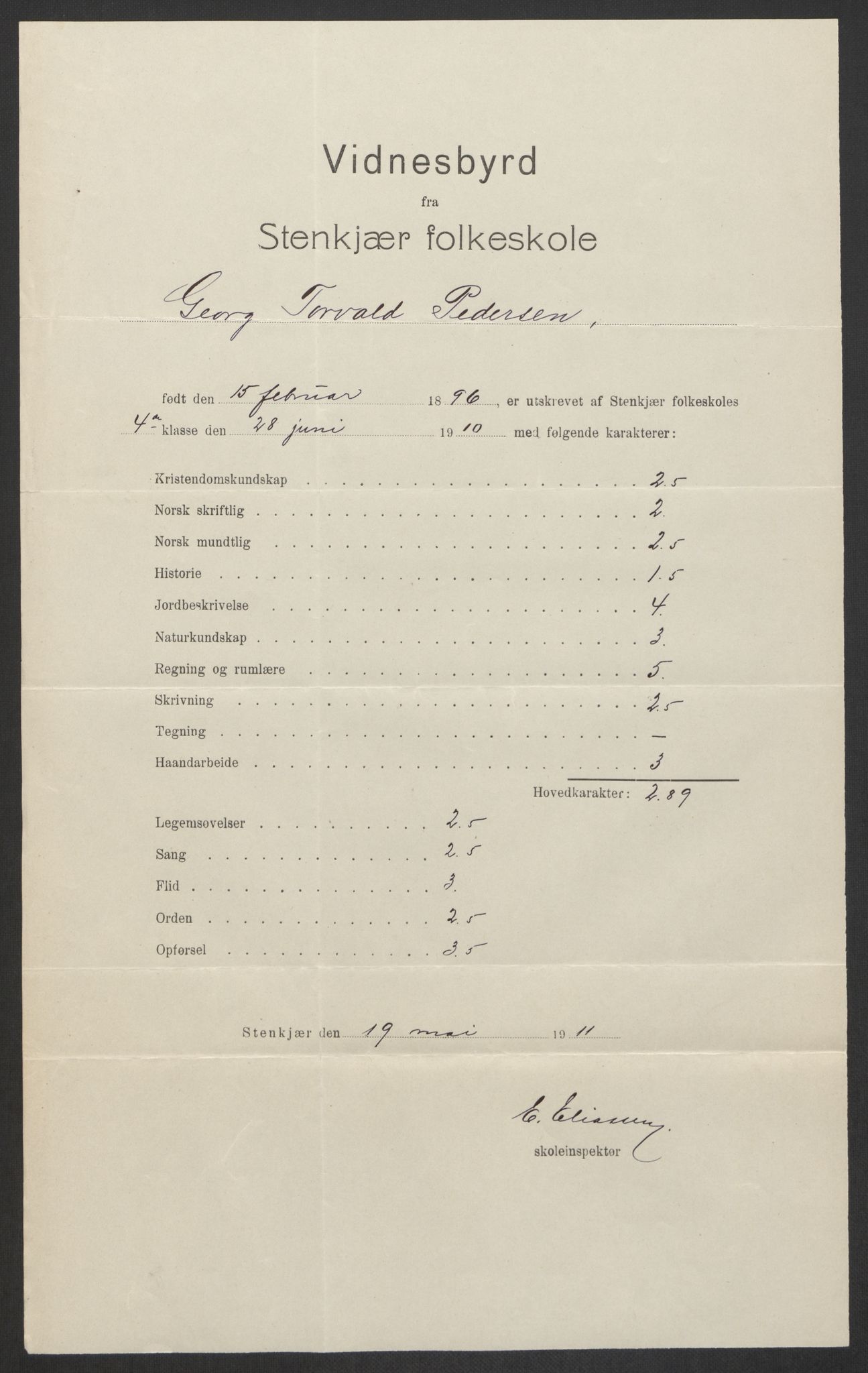 Falstad skolehjem, RA/S-1676/E/Eb/L0011: Elevmapper løpenr.. 240-260, 1911-1918, p. 10