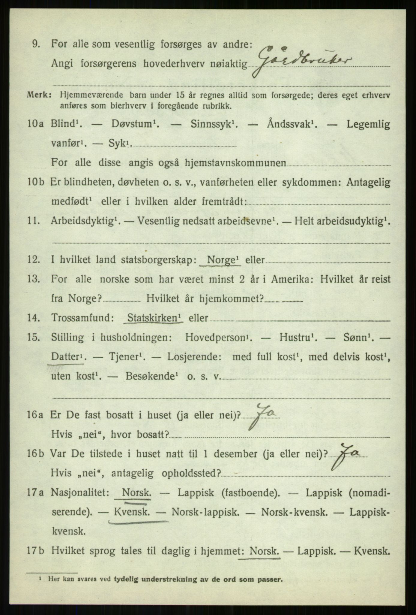 SATØ, 1920 census for Målselv, 1920, p. 3312