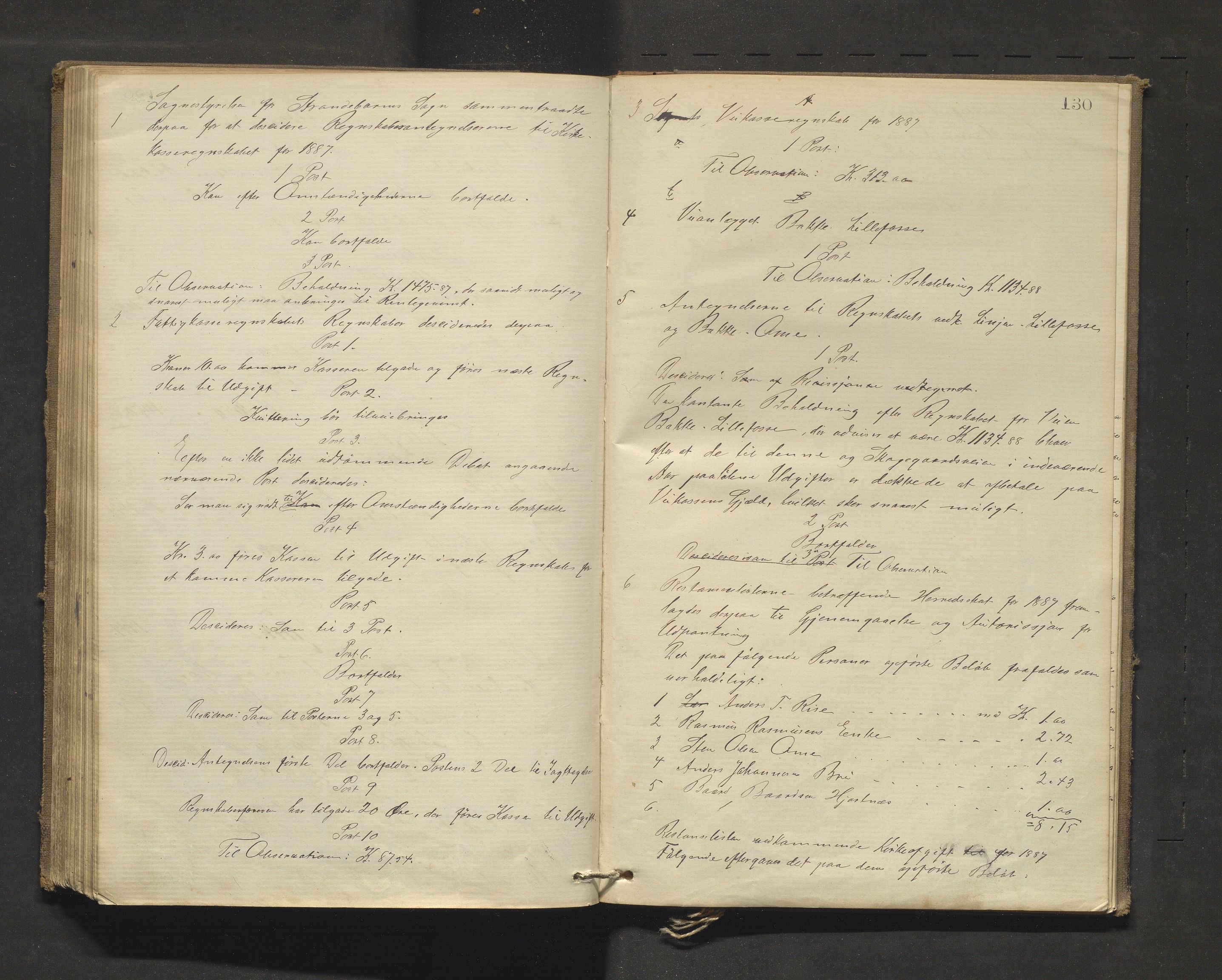 Strandebarm kommune. Formannskapet, IKAH/1226-021/A/Aa/L0002: Møtebok for formannskap og heradsstyre, 1874-1889, p. 129