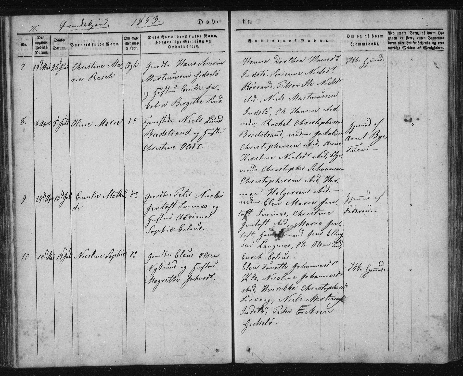 Ministerialprotokoller, klokkerbøker og fødselsregistre - Nordland, AV/SAT-A-1459/893/L1332: Parish register (official) no. 893A05, 1841-1858, p. 75