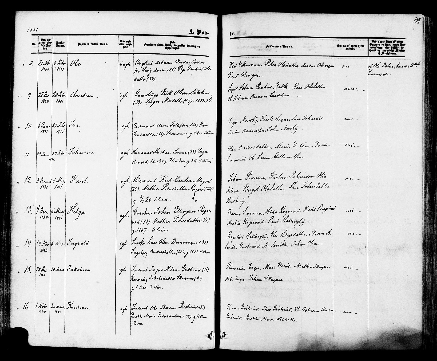 Ådal kirkebøker, SAKO/A-248/F/Fa/L0001: Parish register (official) no. I 1, 1857-1883, p. 133