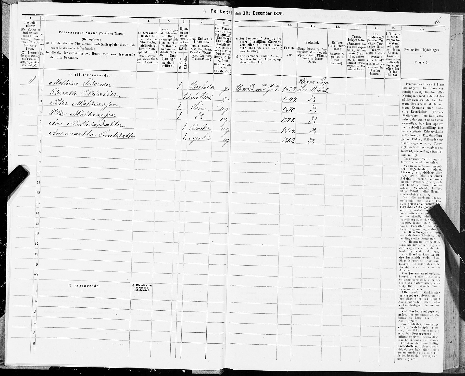 SAT, 1875 census for 1711P Øvre Stjørdal, 1875, p. 2006