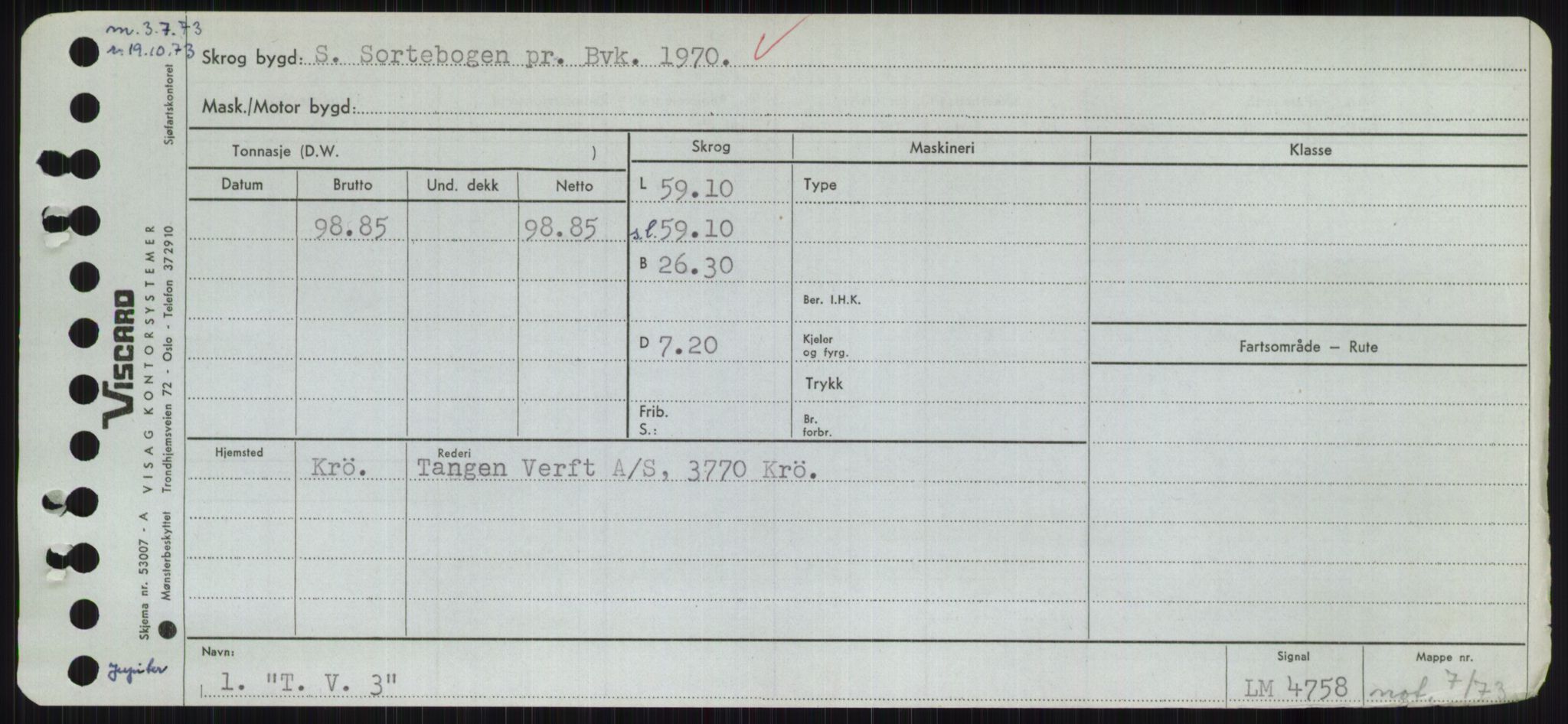 Sjøfartsdirektoratet med forløpere, Skipsmålingen, AV/RA-S-1627/H/Hc/L0001: Lektere, A-Y, p. 533