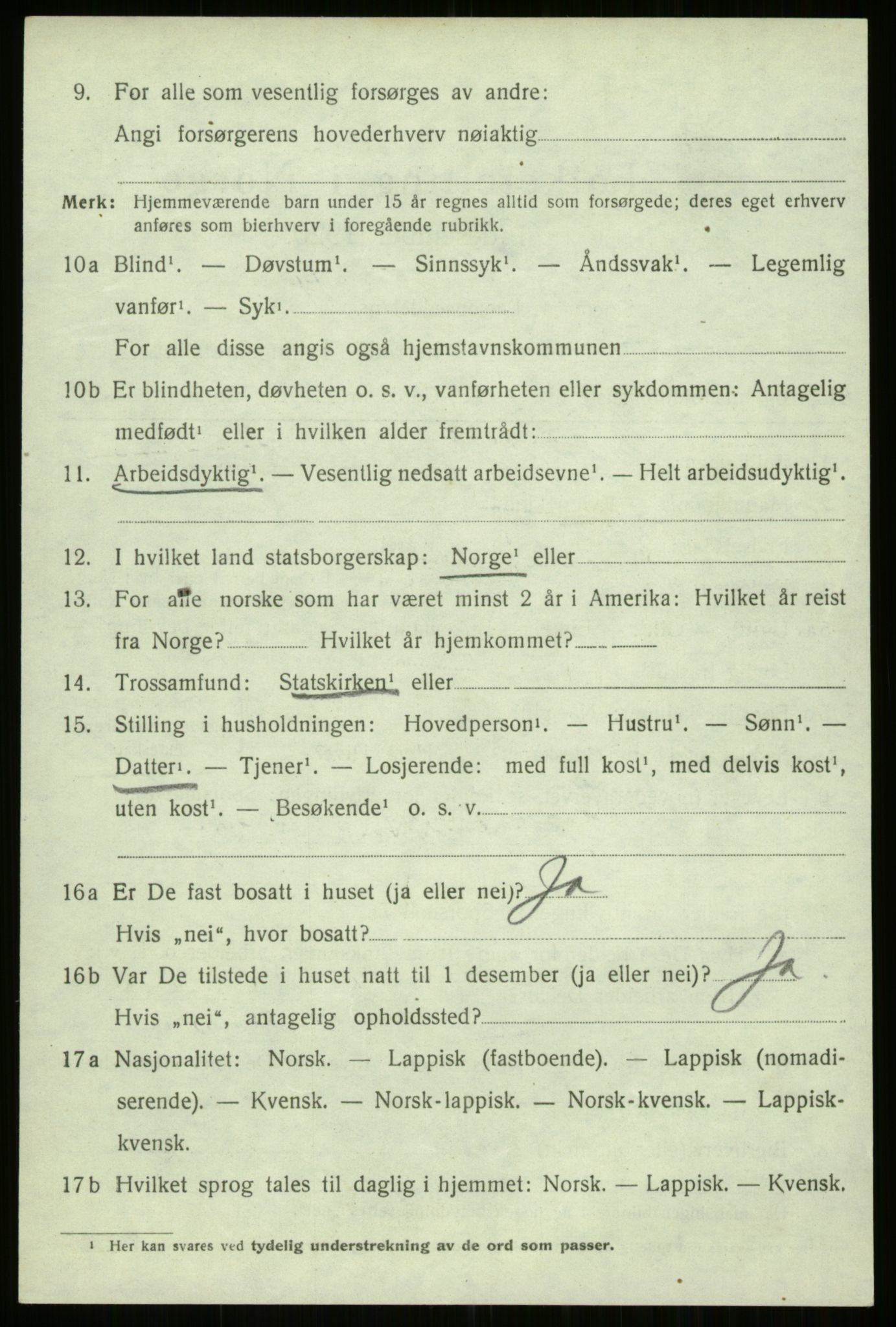 SATØ, 1920 census for Trondenes, 1920, p. 11836