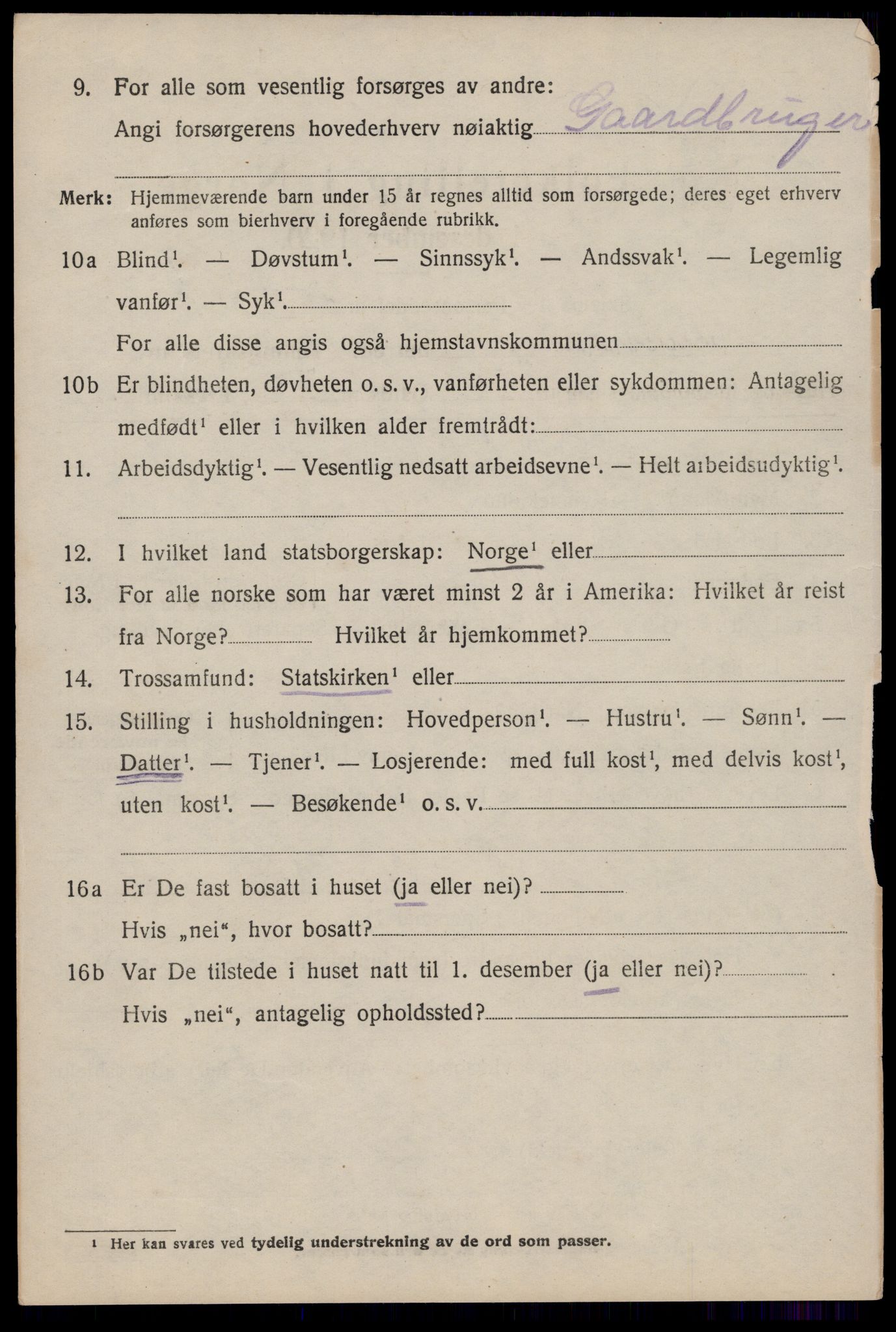 SAST, 1920 census for Varhaug, 1920, p. 4414