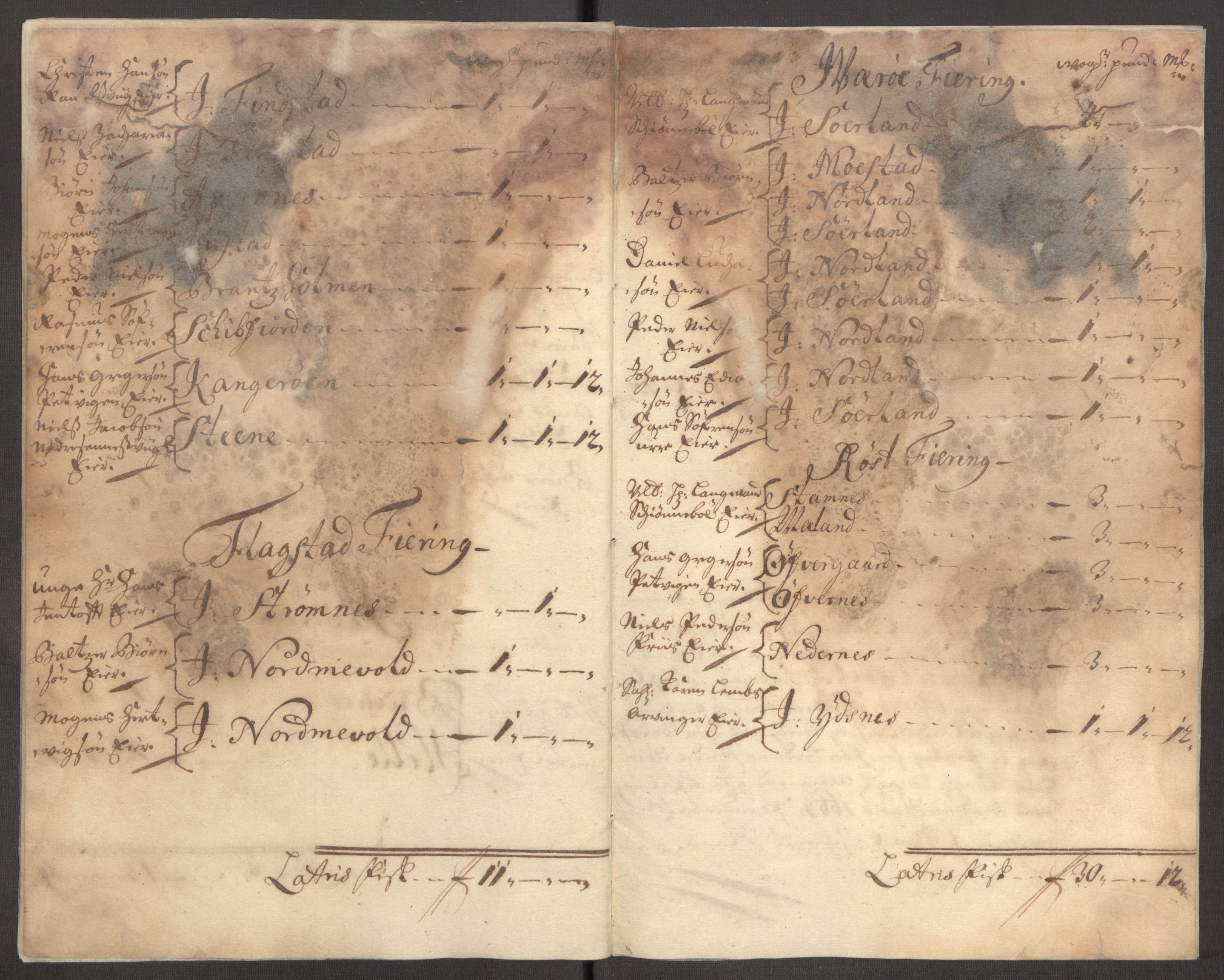 Rentekammeret inntil 1814, Reviderte regnskaper, Fogderegnskap, AV/RA-EA-4092/R67/L4678: Fogderegnskap Vesterålen, Andenes og Lofoten, 1696-1708, p. 422