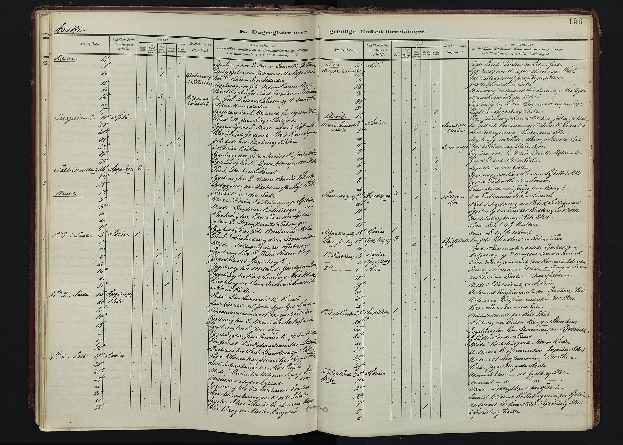 Spydeberg prestekontor Kirkebøker, AV/SAO-A-10924/F/Fa/L0009: Parish register (official) no. I 9, 1900-1926, p. 156