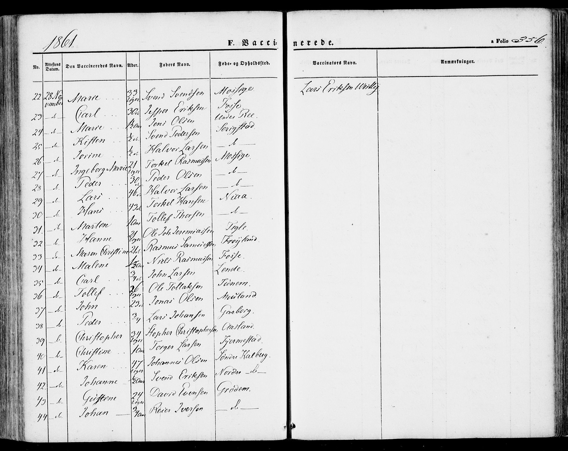 Lye sokneprestkontor, AV/SAST-A-101794/001/30BA/L0007: Parish register (official) no. A 6, 1856-1871, p. 356