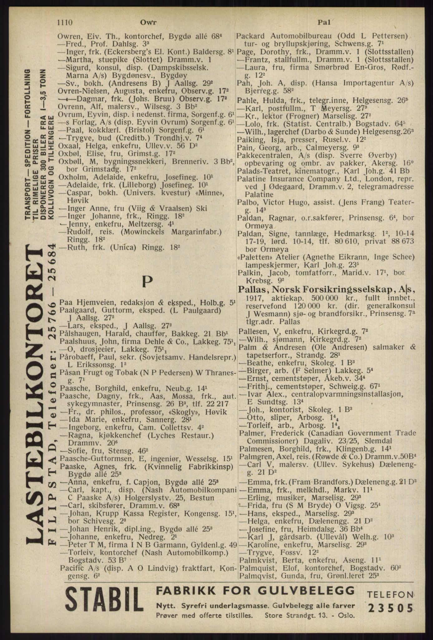 Kristiania/Oslo adressebok, PUBL/-, 1934, p. 1110