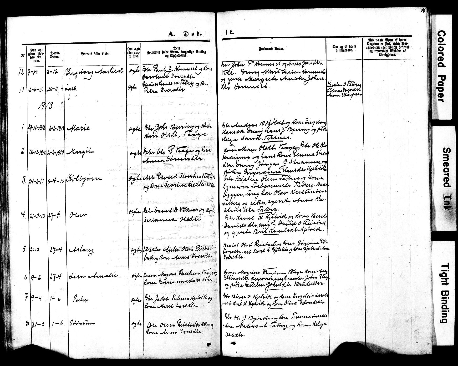 Ministerialprotokoller, klokkerbøker og fødselsregistre - Møre og Romsdal, SAT/A-1454/550/L0618: Parish register (copy) no. 550C01, 1870-1927, p. 56