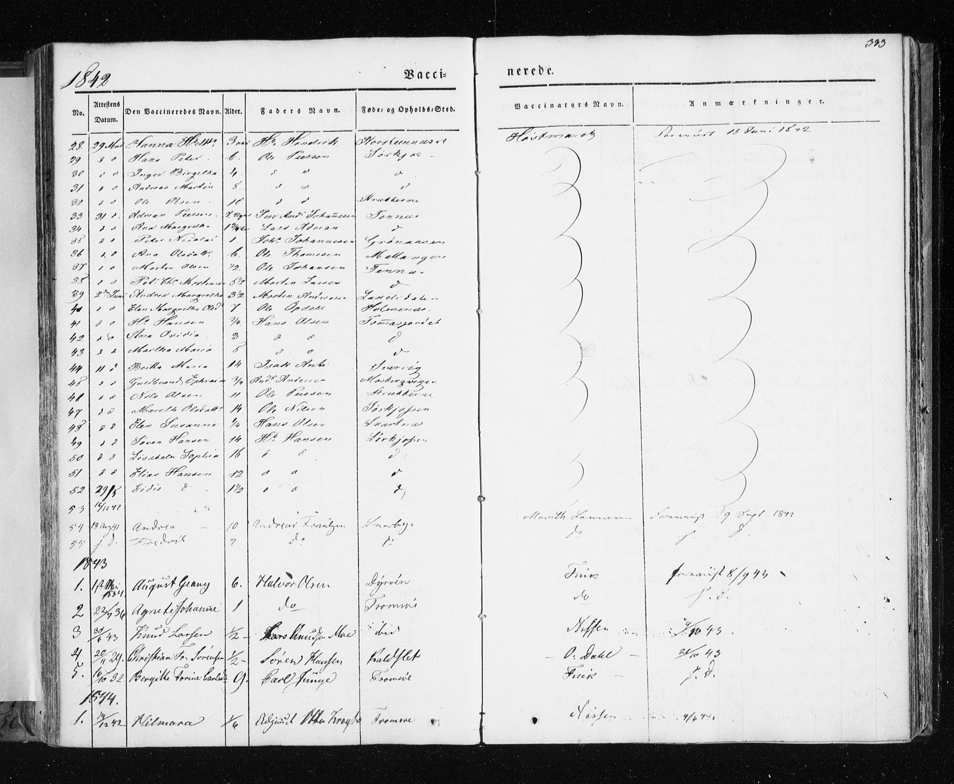 Tromsø sokneprestkontor/stiftsprosti/domprosti, AV/SATØ-S-1343/G/Ga/L0009kirke: Parish register (official) no. 9, 1837-1847, p. 333