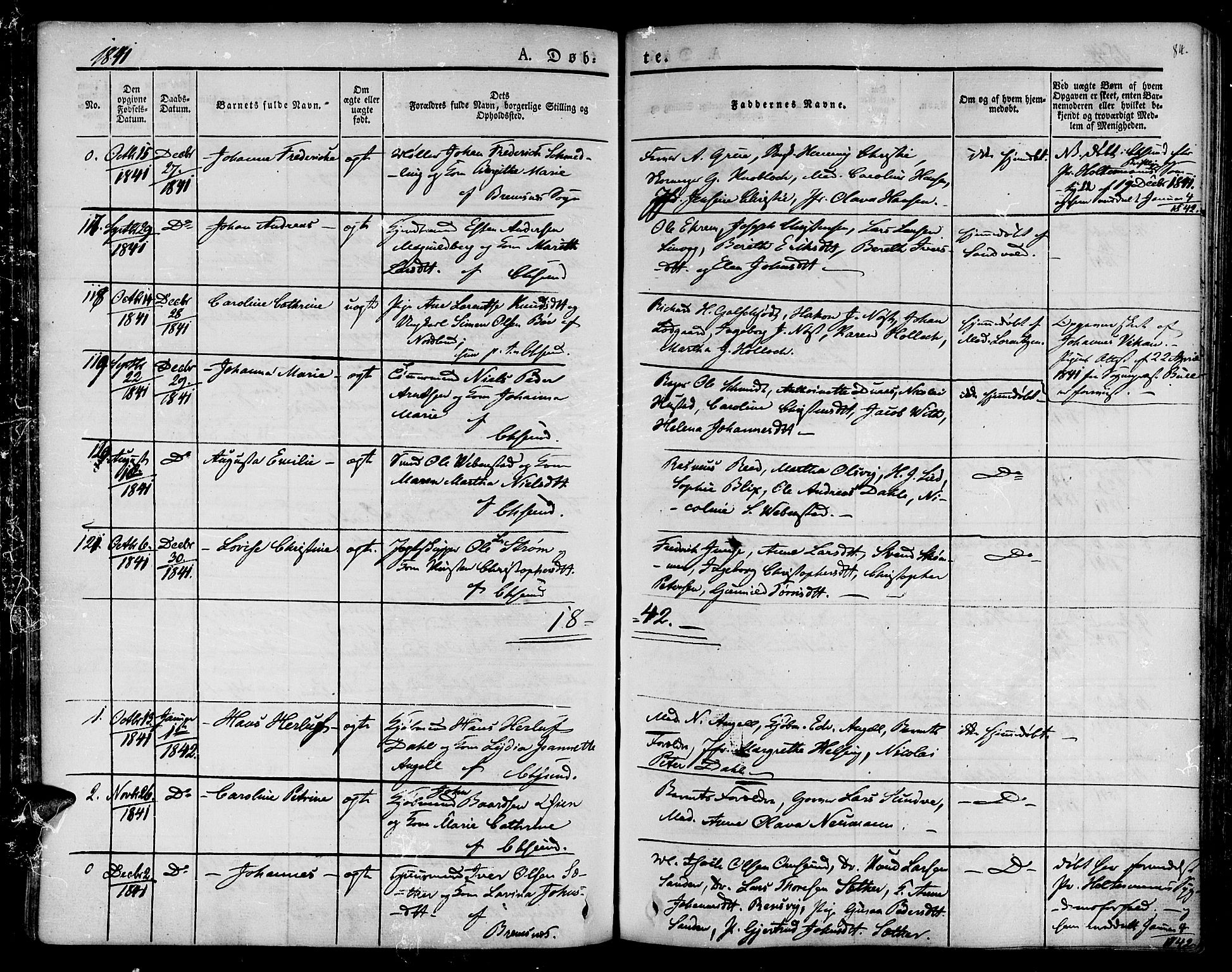 Ministerialprotokoller, klokkerbøker og fødselsregistre - Møre og Romsdal, SAT/A-1454/572/L0843: Parish register (official) no. 572A06, 1832-1842, p. 84