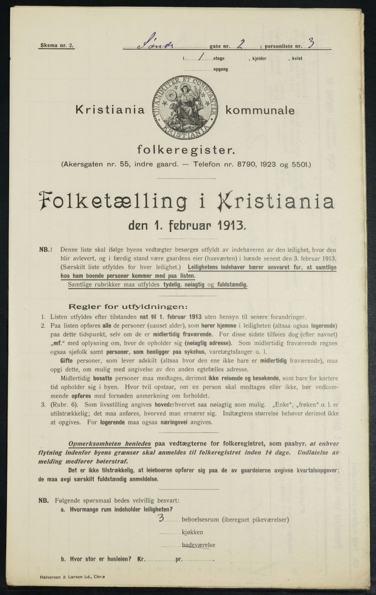 OBA, Municipal Census 1913 for Kristiania, 1913, p. 106379