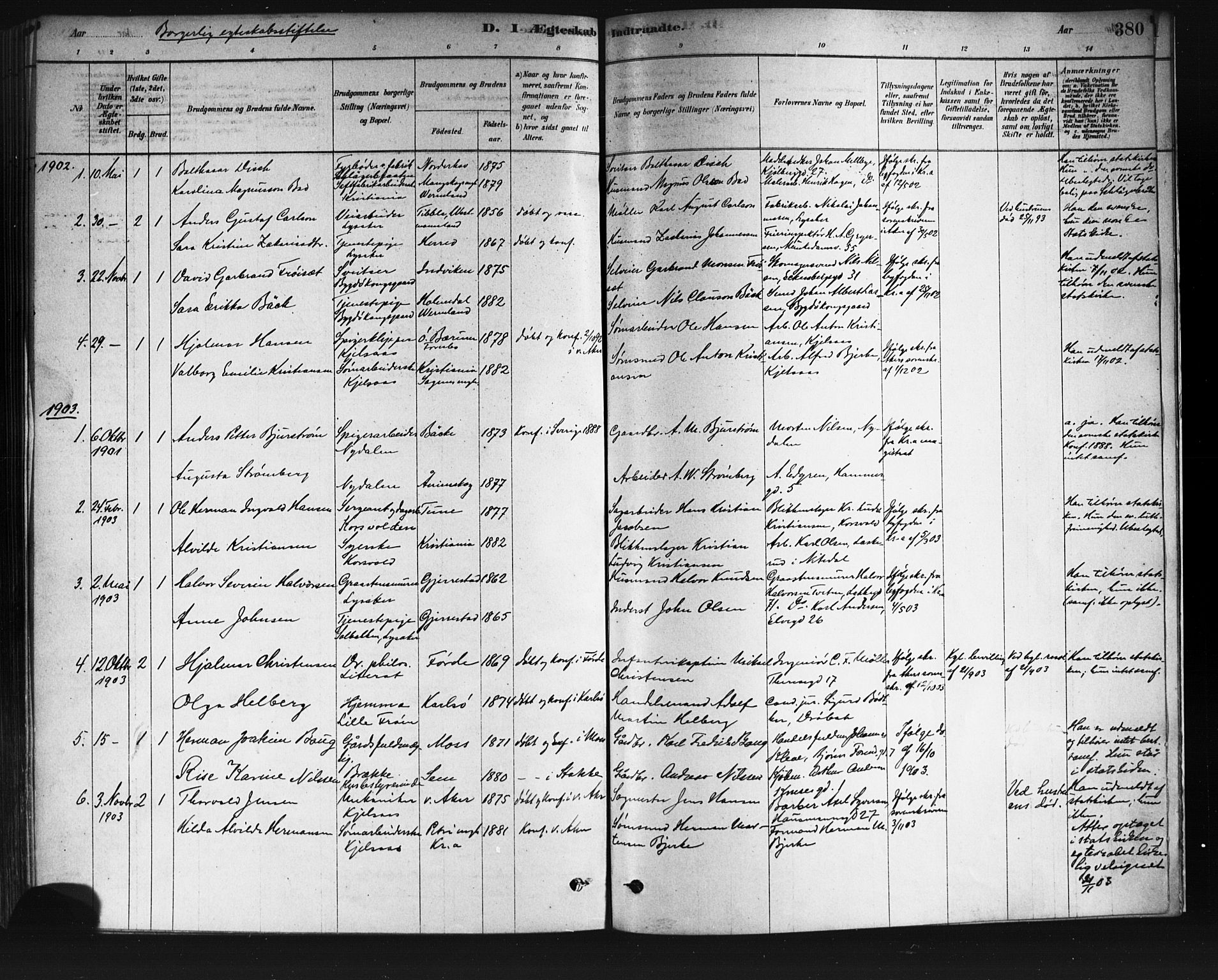 Vestre Aker prestekontor Kirkebøker, SAO/A-10025/F/Fa/L0008: Parish register (official) no. 8, 1878-1903, p. 380