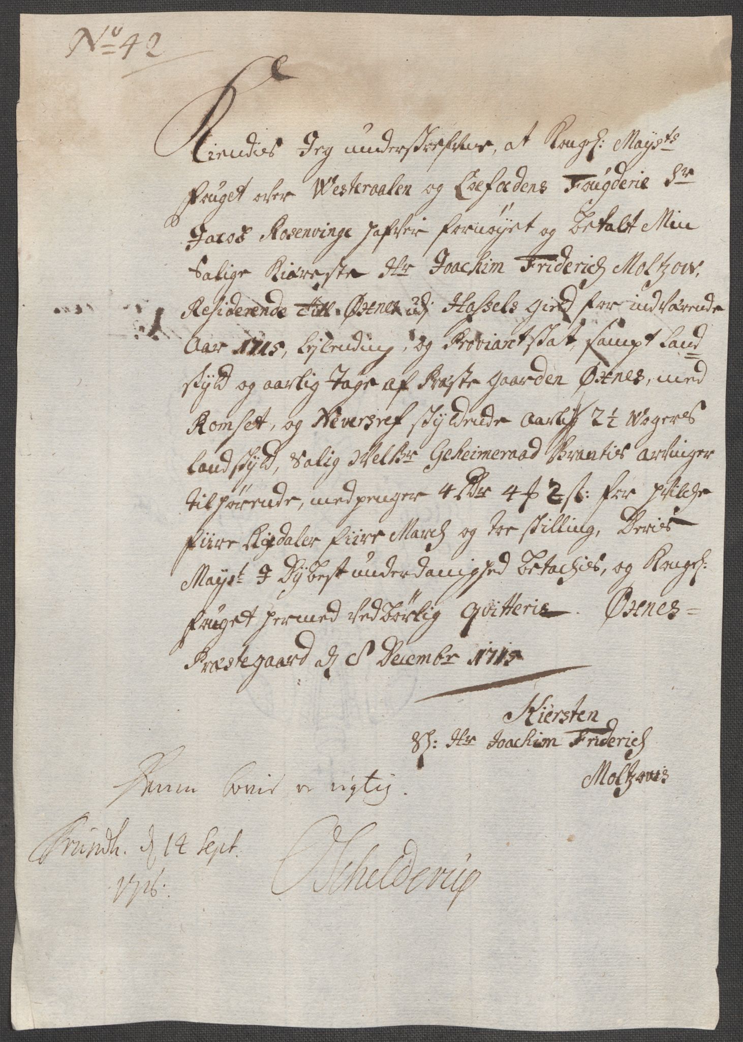 Rentekammeret inntil 1814, Reviderte regnskaper, Fogderegnskap, AV/RA-EA-4092/R67/L4681: Fogderegnskap Vesterålen, Andenes og Lofoten, 1715, p. 215