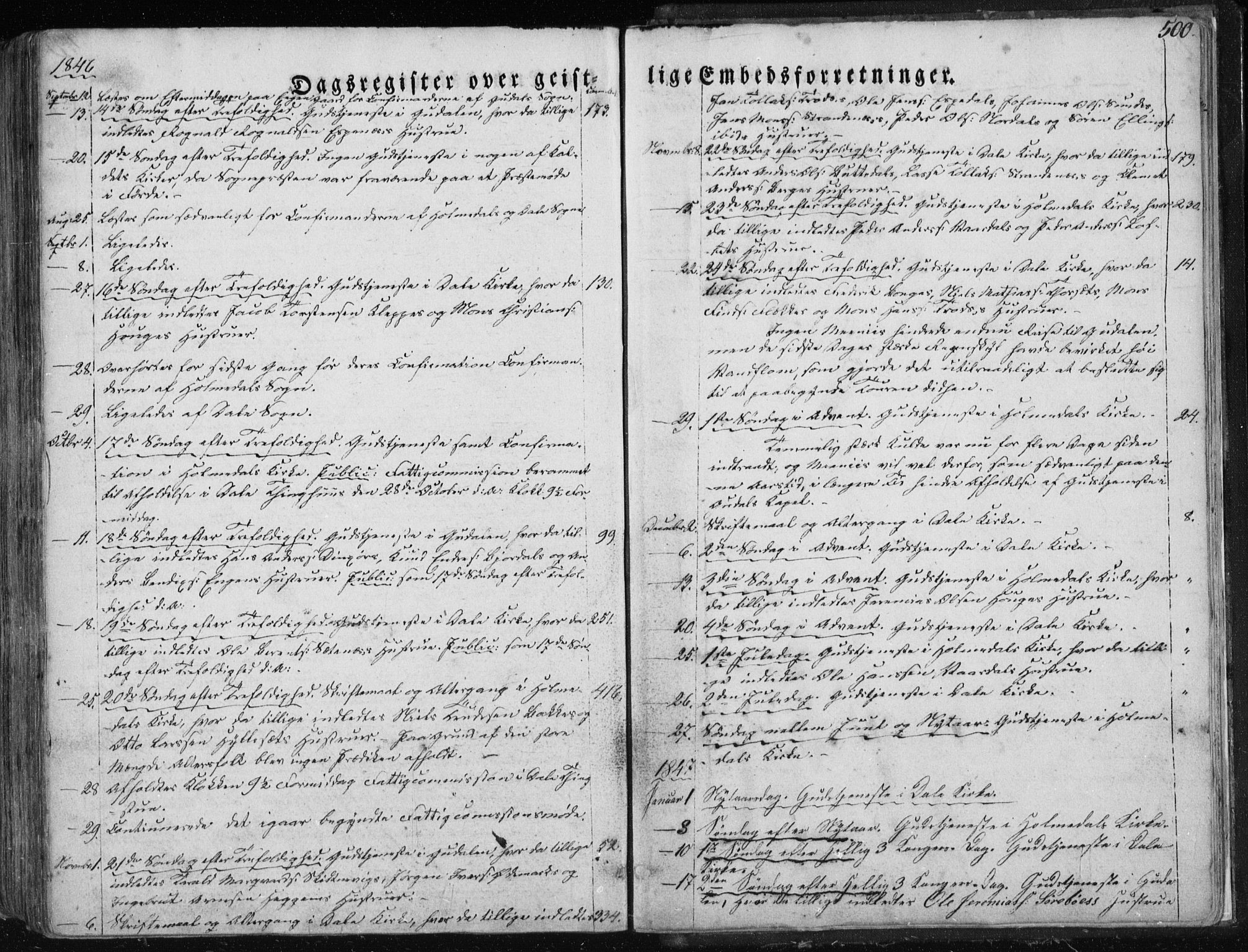 Fjaler sokneprestembete, SAB/A-79801/H/Haa/Haaa/L0006: Parish register (official) no. A 6, 1835-1884, p. 500