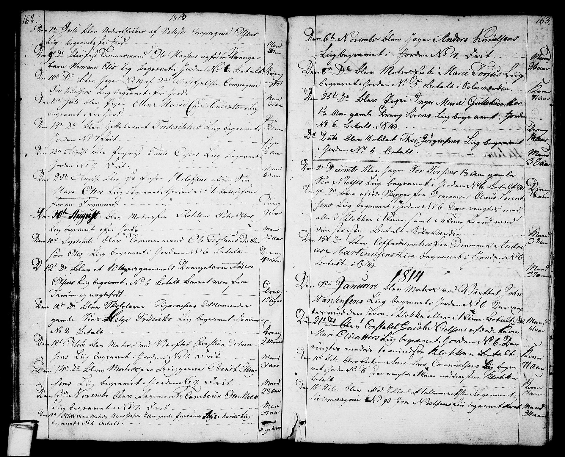 Stavern kirkebøker, AV/SAKO-A-318/F/Fa/L0004: Parish register (official) no. 4, 1809-1816, p. 162-163