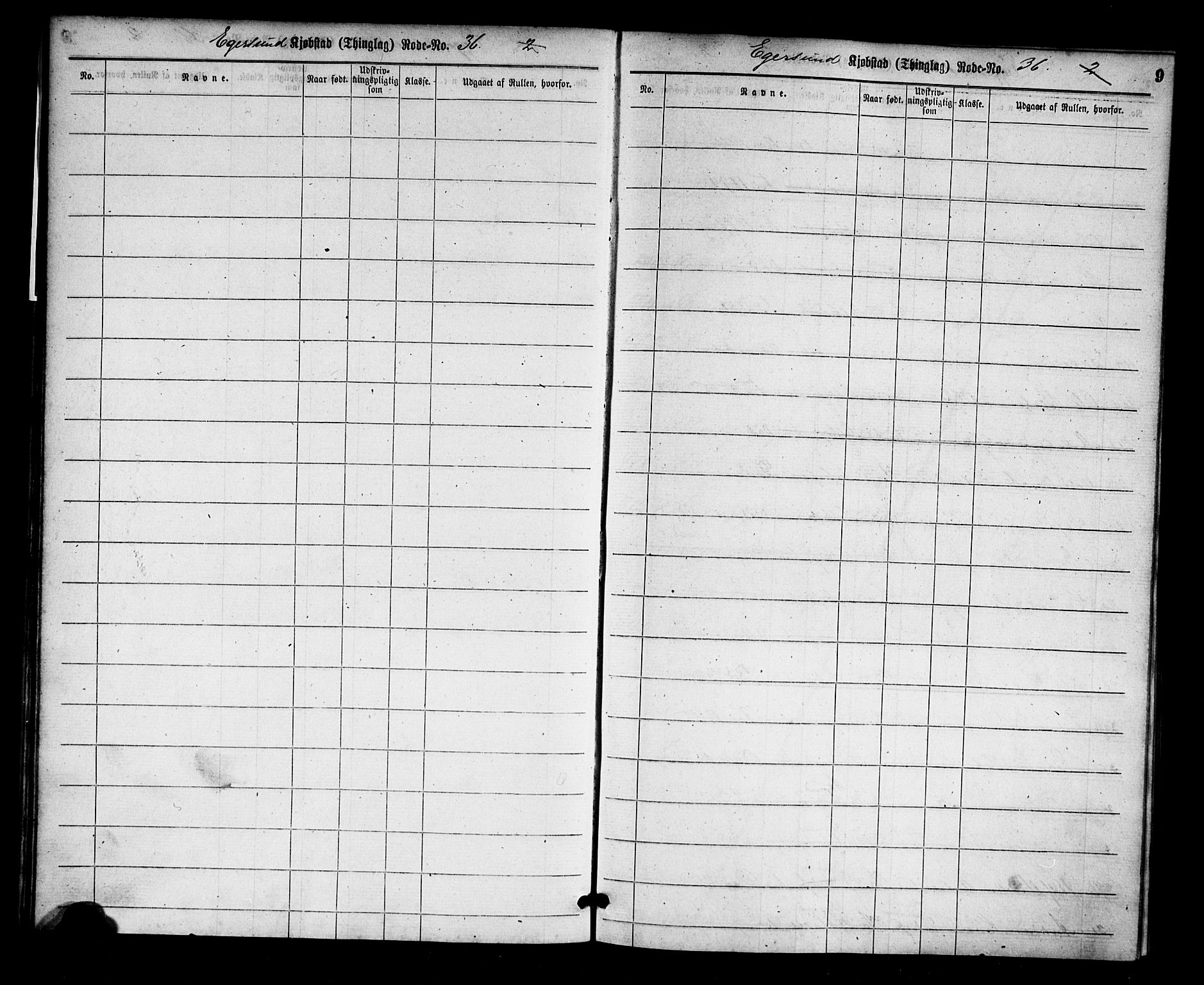 Egersund mønstringskrets, AV/SAK-2031-0019/F/Ff/L0001: Utskrivningsregisterrulle, nr som i hovedrulle, O-8, 1860-1900, p. 10