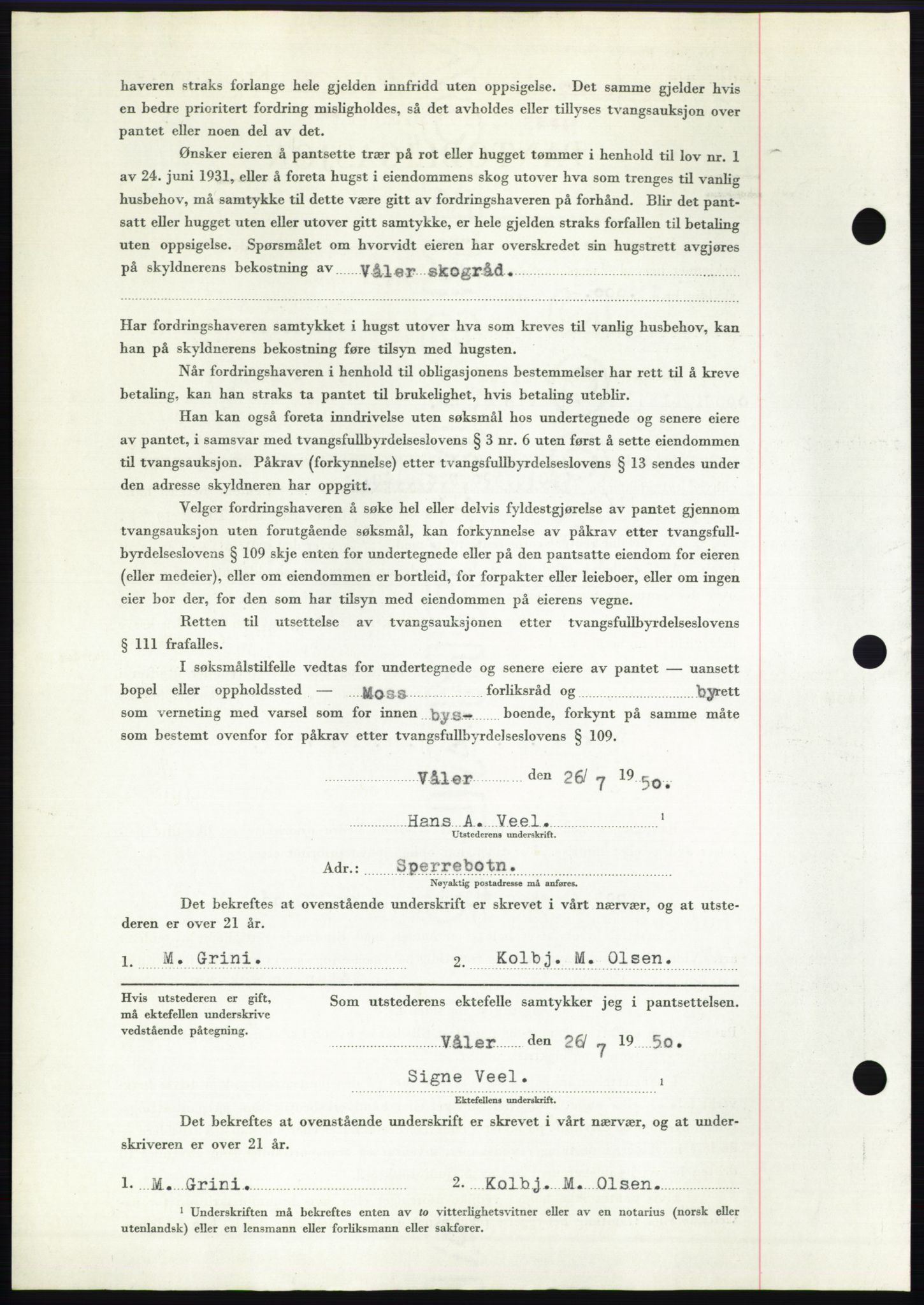 Moss sorenskriveri, AV/SAO-A-10168: Mortgage book no. B24, 1950-1950, Diary no: : 2293/1950