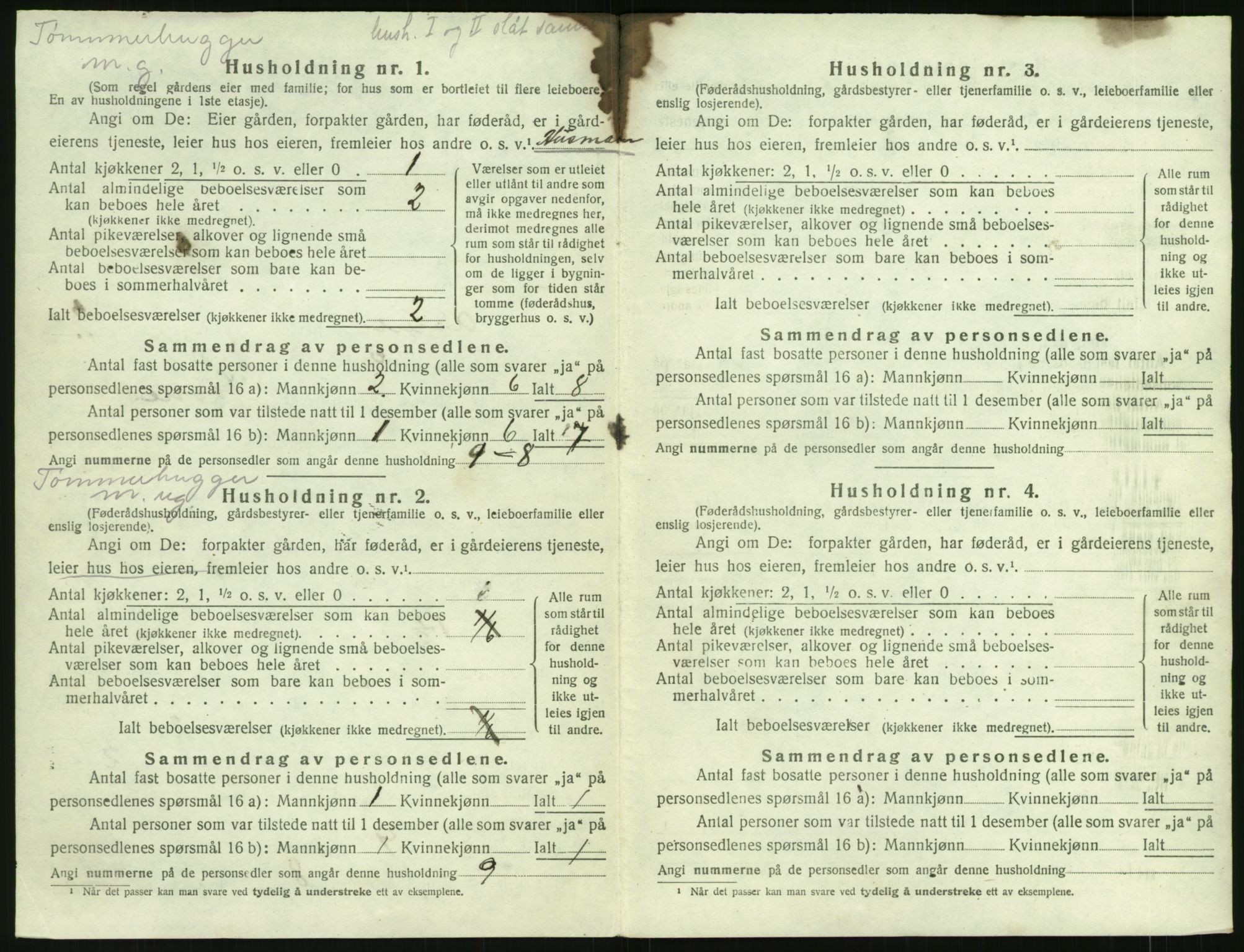 SAK, 1920 census for Åmli, 1920, p. 142