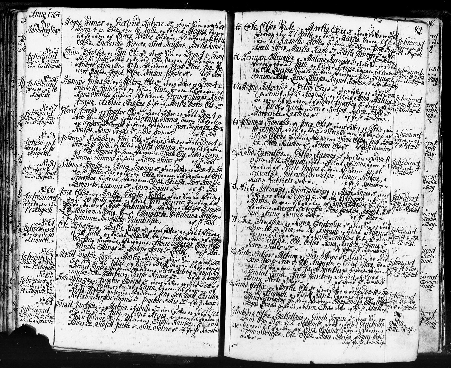 Domkirken sokneprestkontor, SAST/A-101812/001/30/30BB/L0004: Parish register (copy) no. B 4, 1752-1790, p. 82