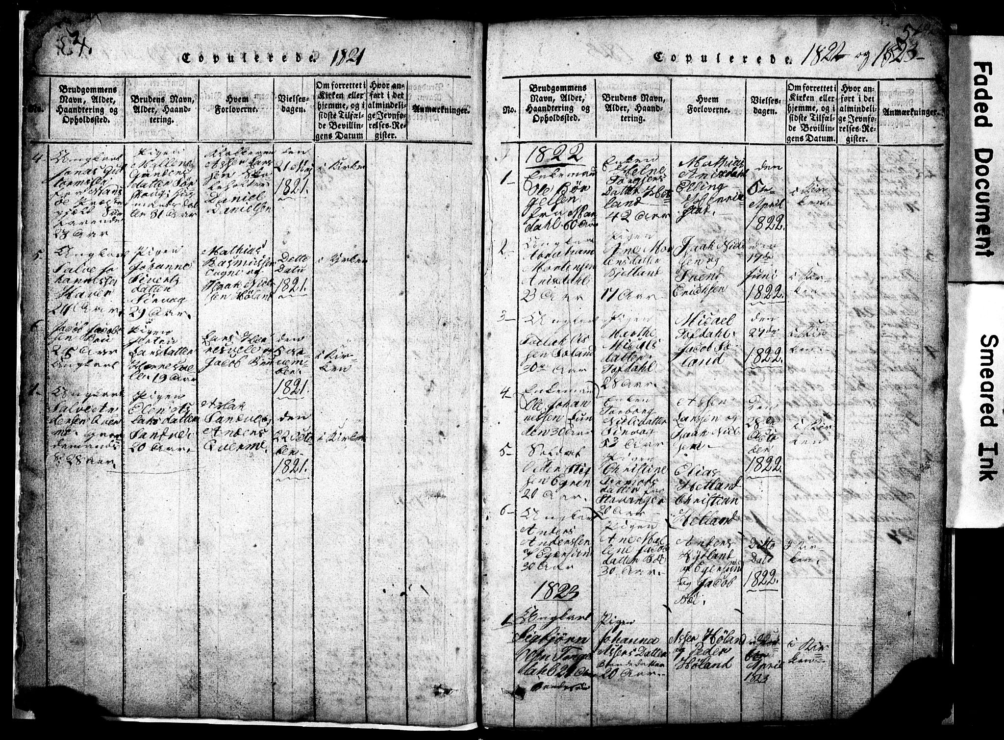 Eigersund sokneprestkontor, SAST/A-101807/S09/L0002: Parish register (copy) no. B 2, 1816-1847, p. 4-5