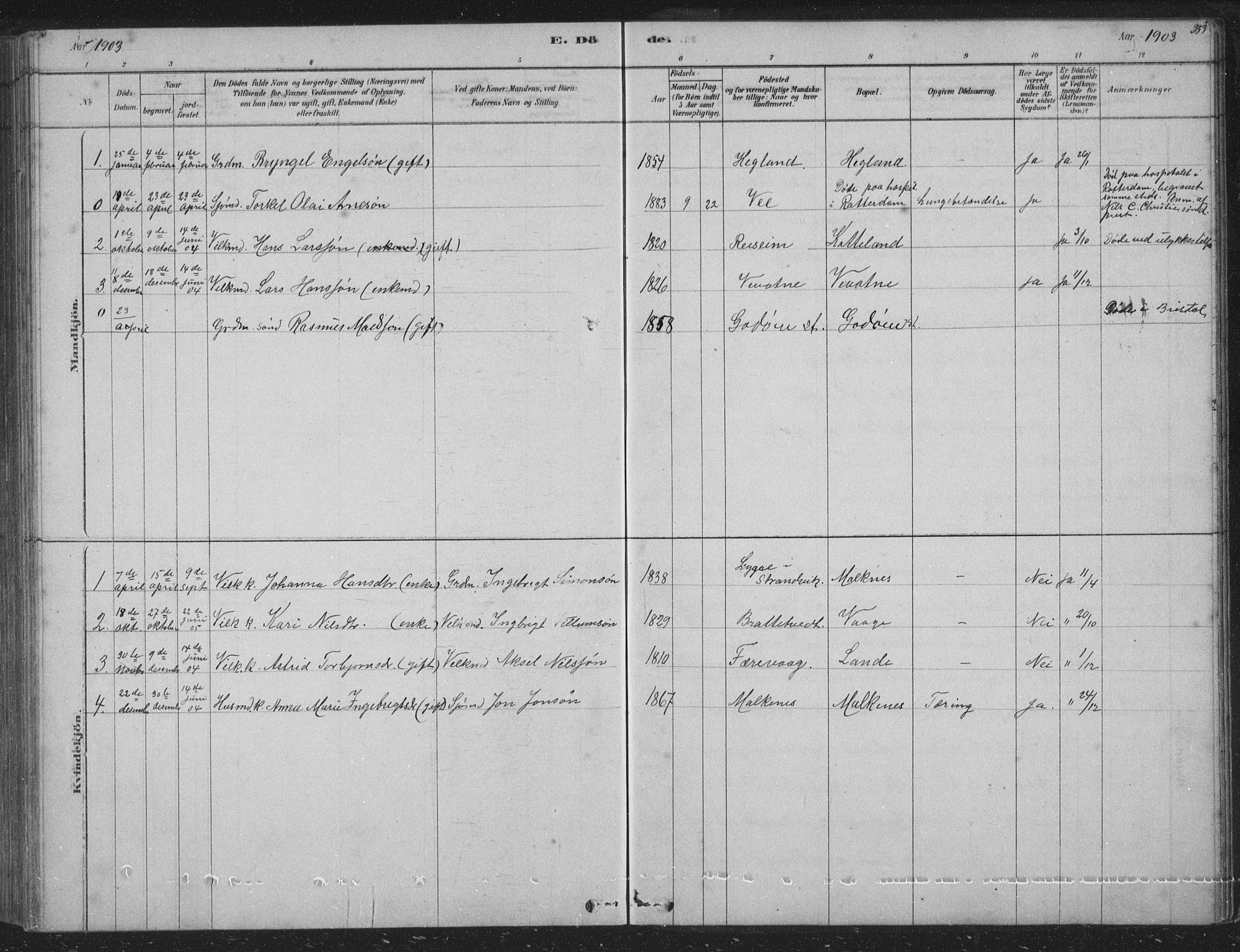 Tysnes sokneprestembete, AV/SAB-A-78601/H/Hab: Parish register (copy) no. B 2, 1878-1918, p. 353