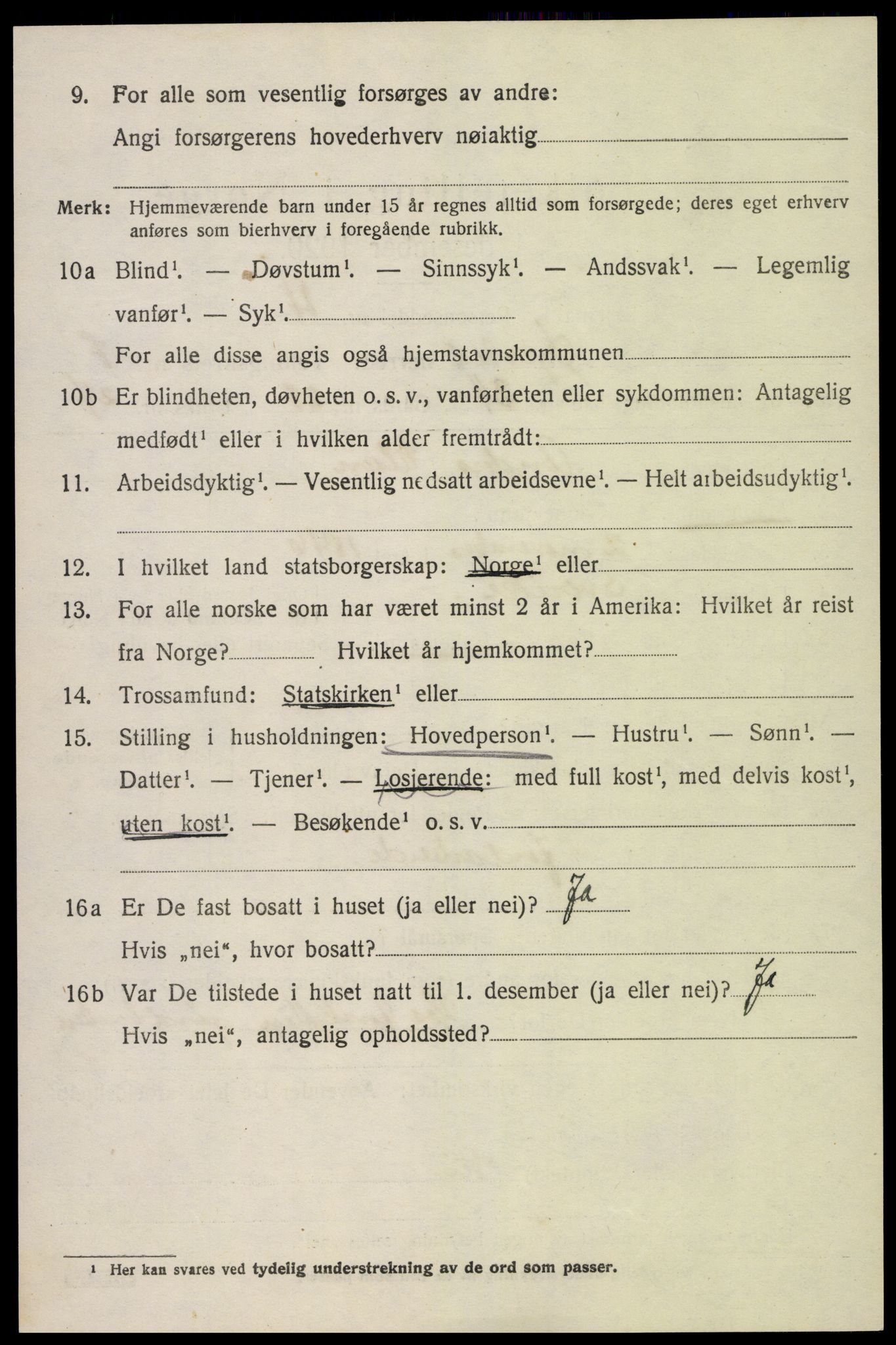 SAK, 1920 census for Øyestad, 1920, p. 5171