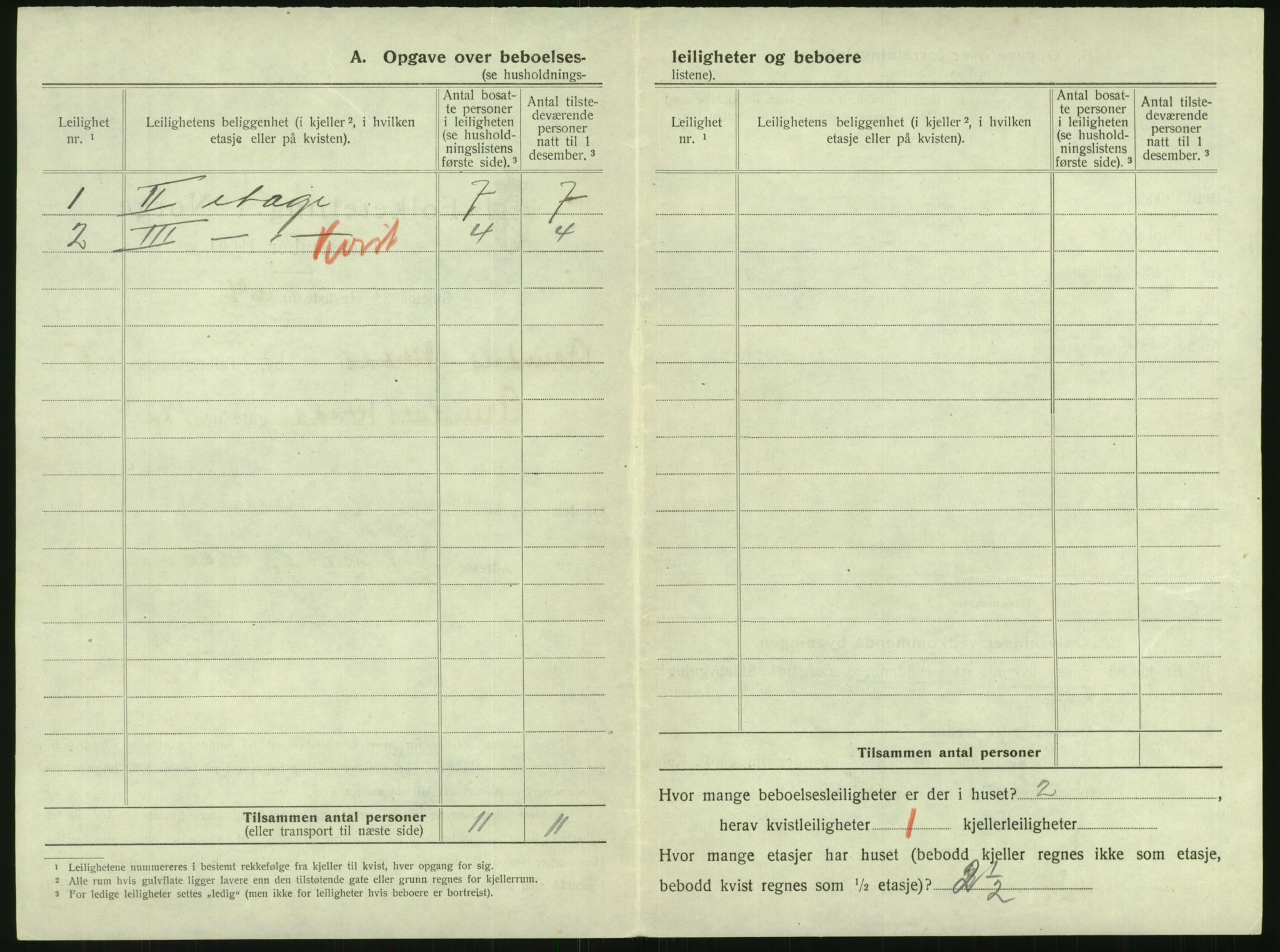 SAK, 1920 census for Arendal, 1920, p. 707