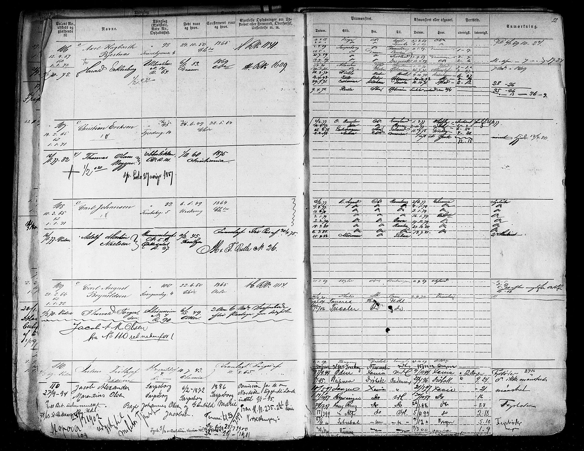 Oslo mønstringskontor, AV/SAO-A-10569g/F/Fc/Fca/L0001: Annotasjonsrulle, 1866-1881, p. 25