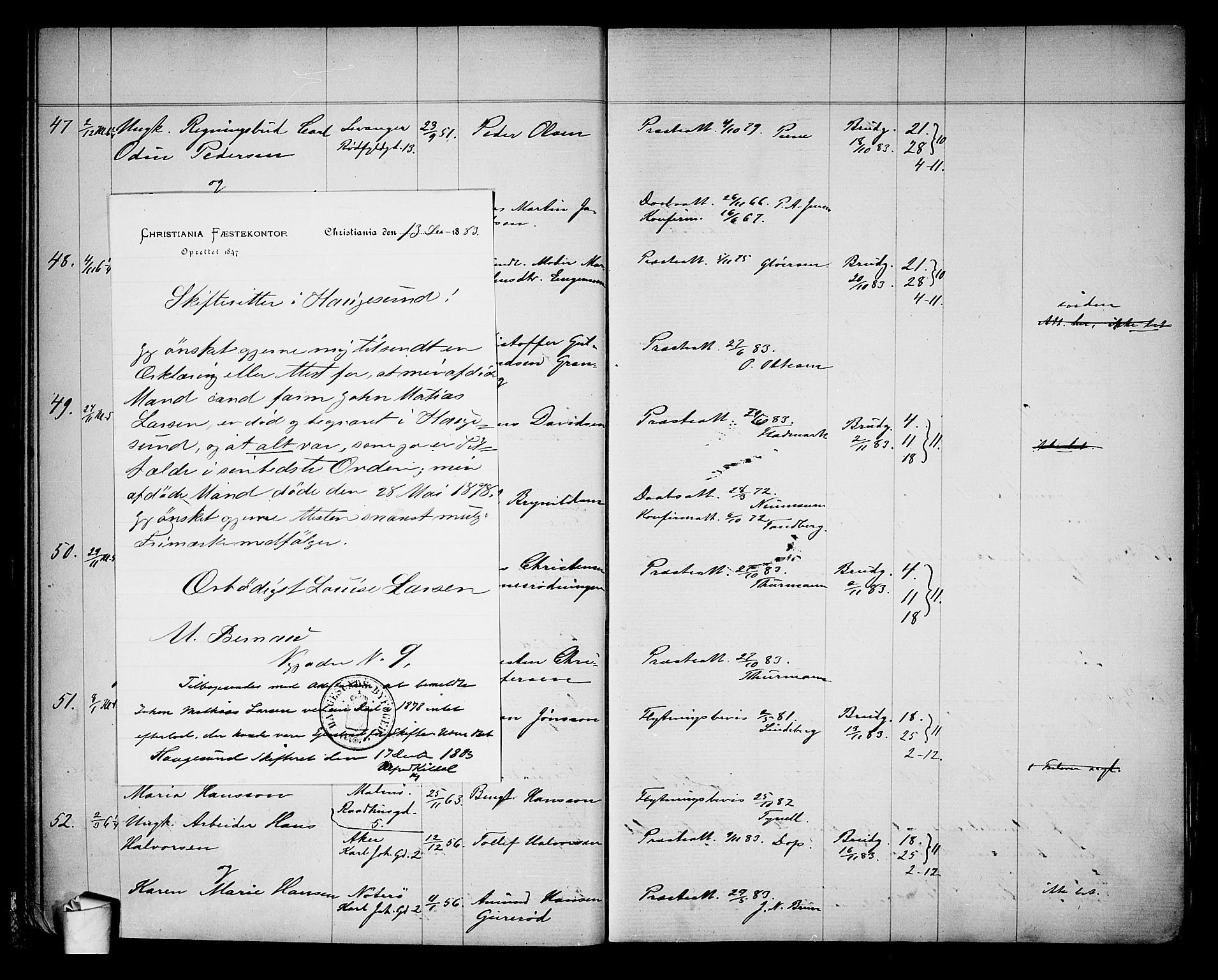 Oslo domkirke Kirkebøker, AV/SAO-A-10752/H/Ha/L0003: Banns register no. 3, 1870-1888