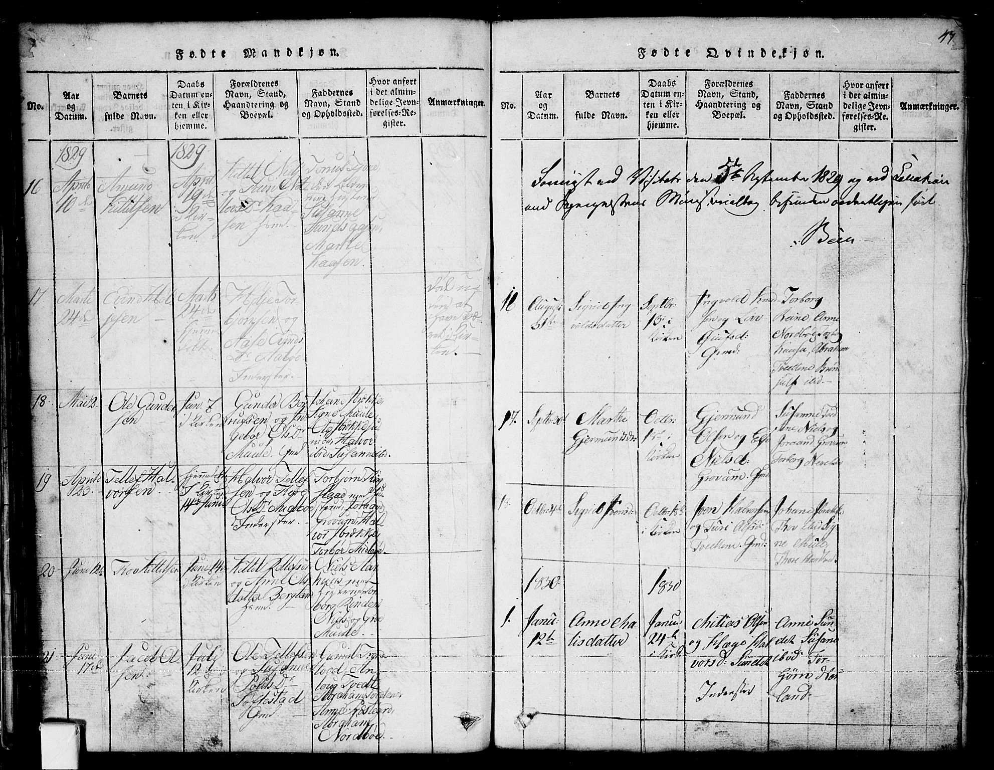 Nissedal kirkebøker, SAKO/A-288/G/Ga/L0001: Parish register (copy) no. I 1, 1814-1860, p. 47