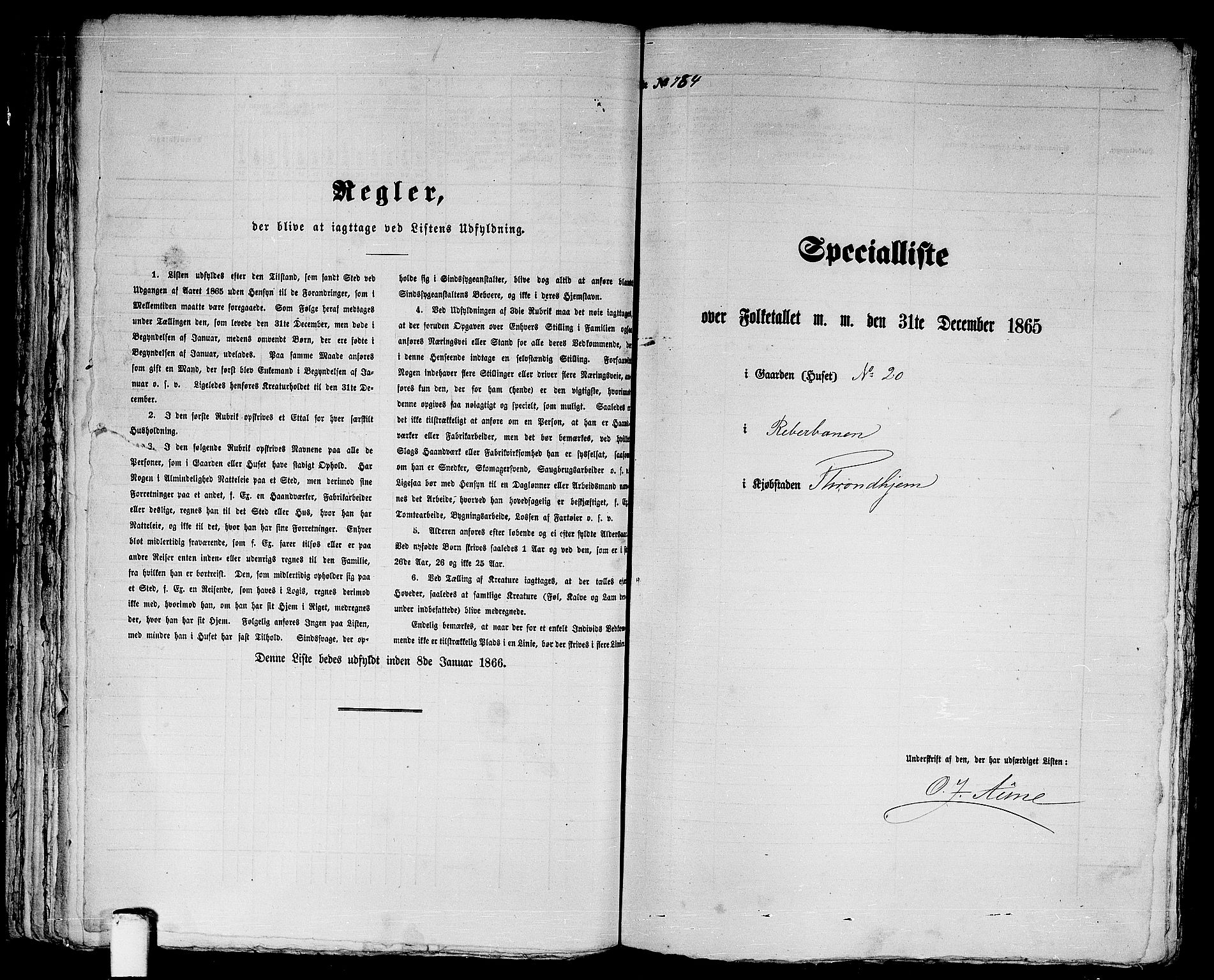 RA, 1865 census for Trondheim, 1865, p. 1640
