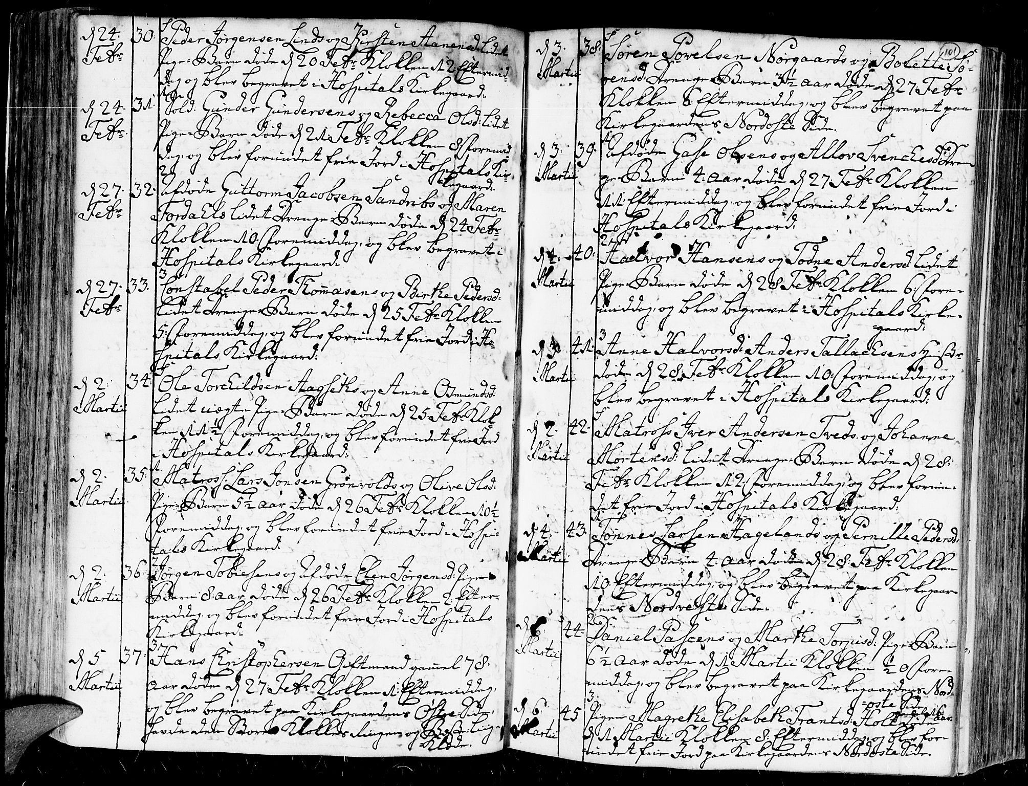 Kristiansand domprosti, AV/SAK-1112-0006/F/Fa/L0004: Parish register (official) no. A 4, 1762-1794, p. 101